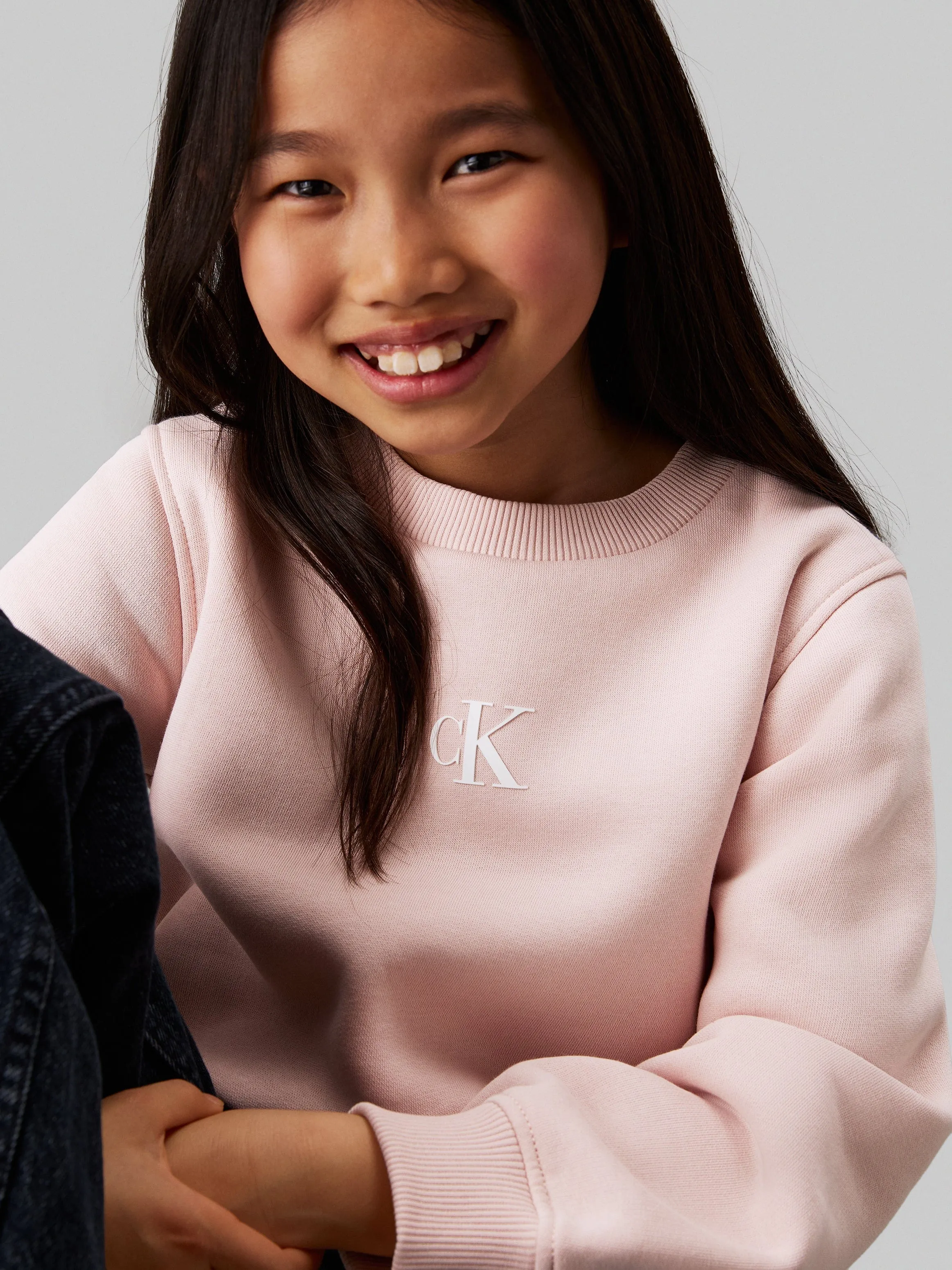 Mädchen CK Logo Sweatshirt in Rosa