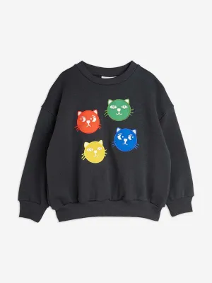 Mädchen Cool Cats Sweatshirt in Schwarz