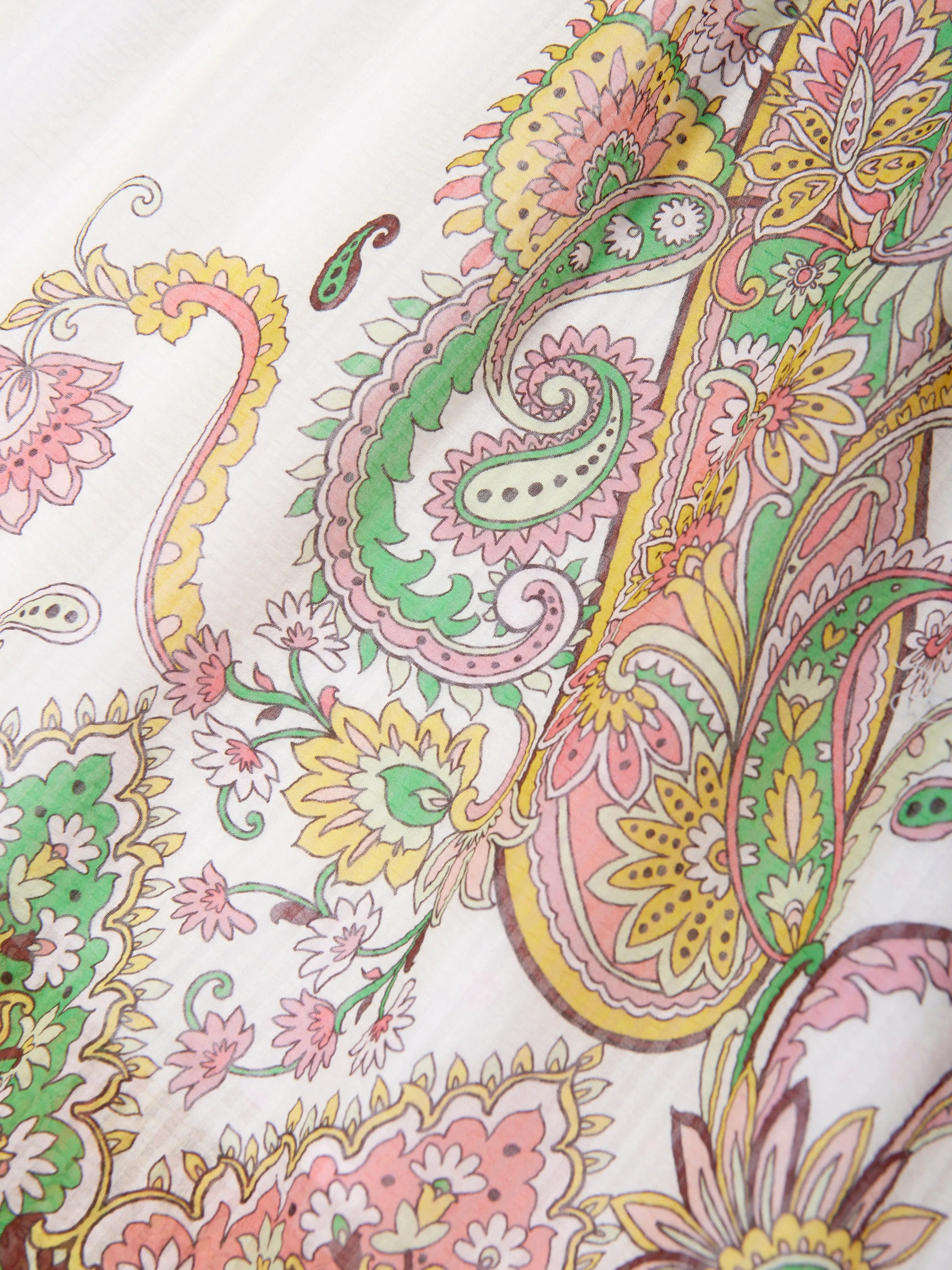 Mädchen Baumwolle und Seide Paisley Druck Kleid in Mehrfarben