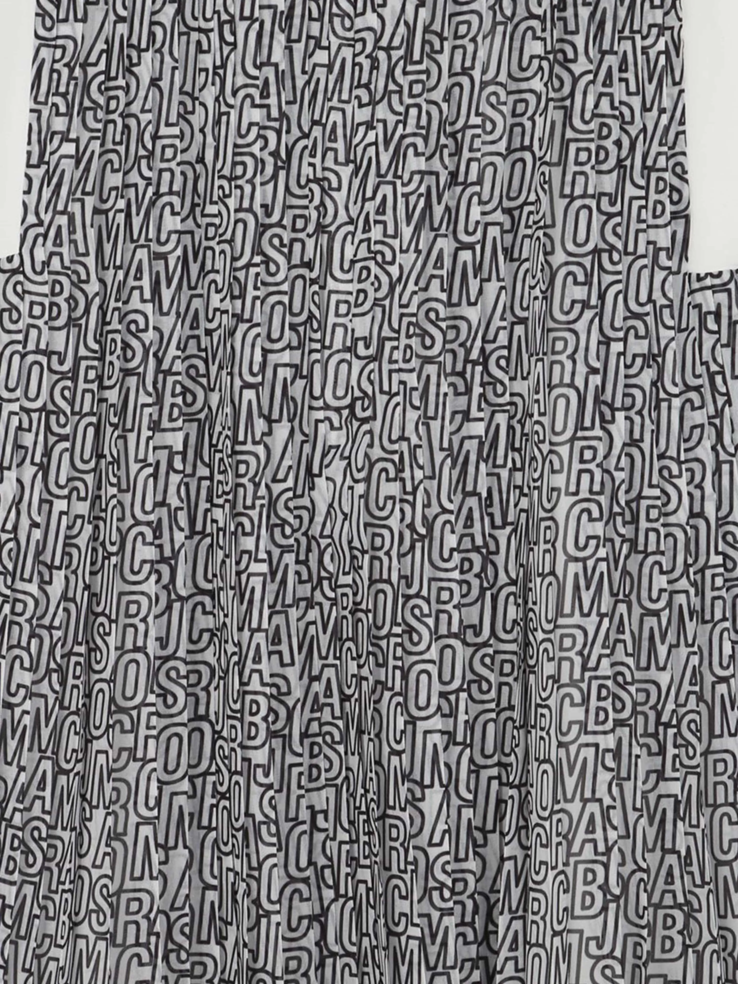 Mädchen Krepp Plissiertes Logo-Kleid in Schwarz
