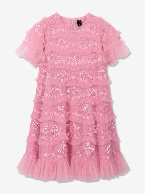 Mädchen Daisy Wave Kleid in Rosa