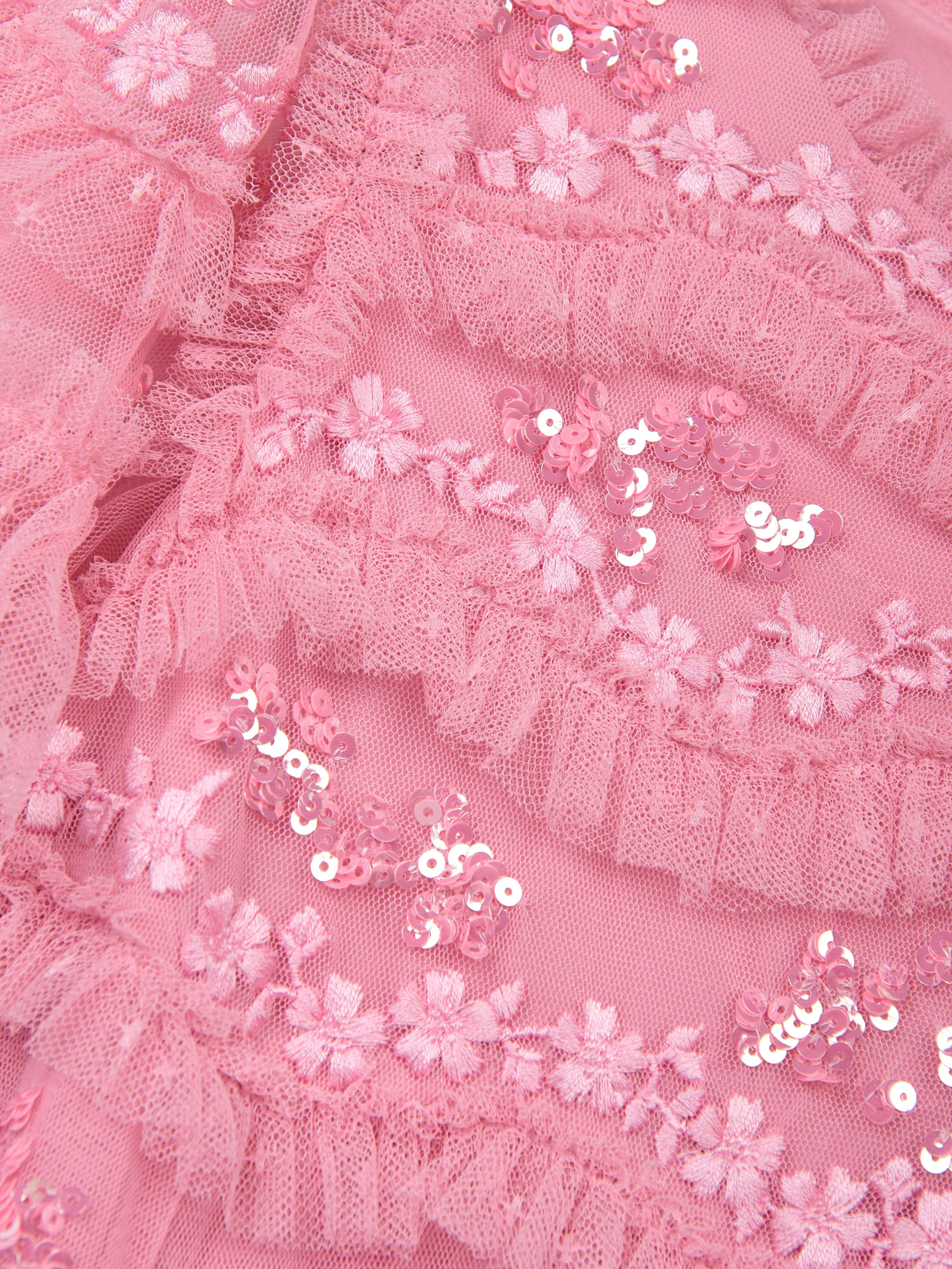 Mädchen Daisy Wave Kleid in Rosa