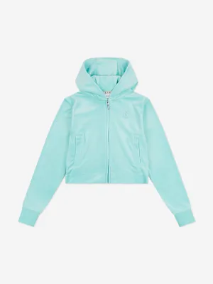 Mädchen Diamante Logo Reißverschluss Top in Blau