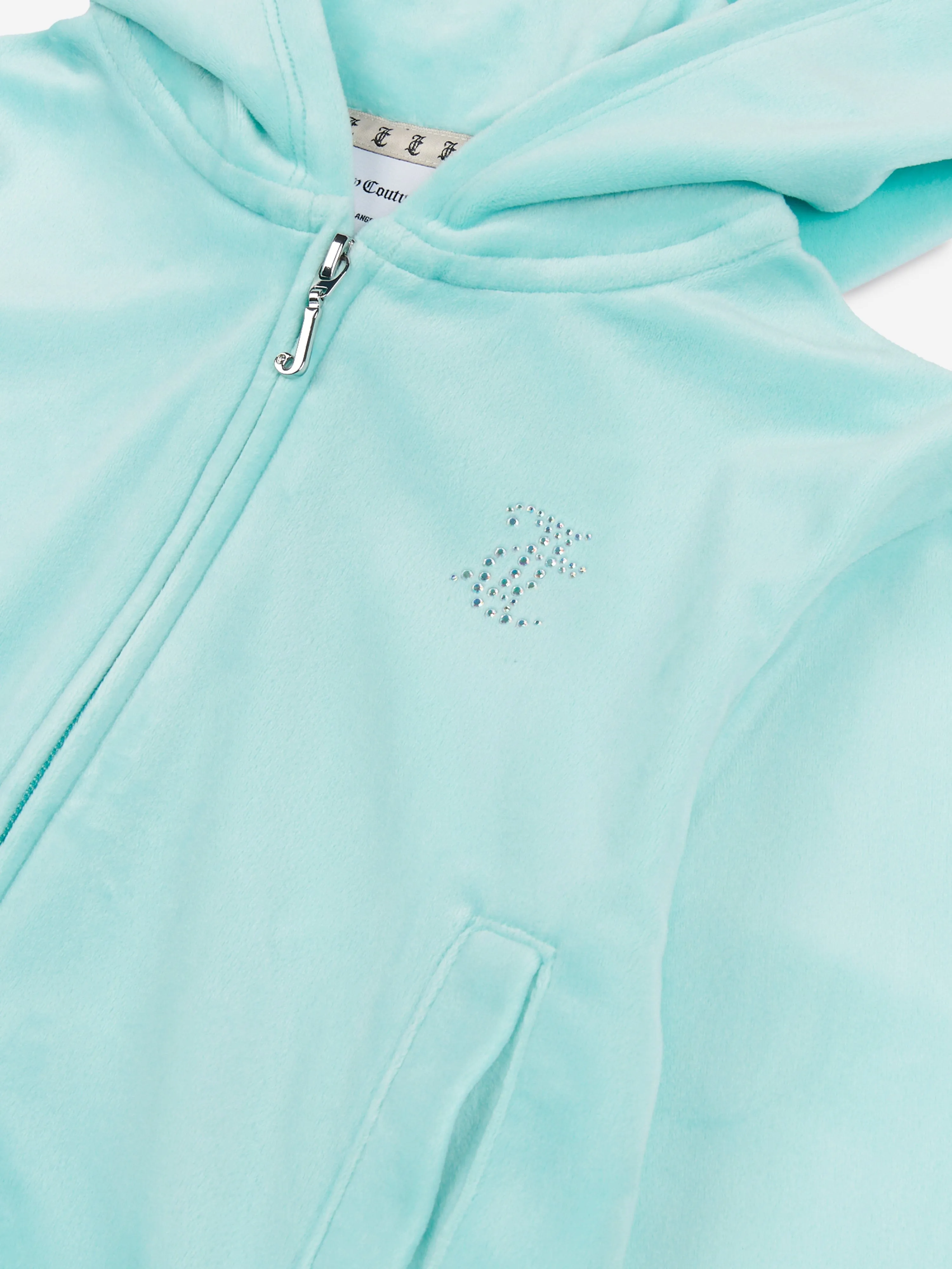 Mädchen Diamante Logo Reißverschluss Top in Blau