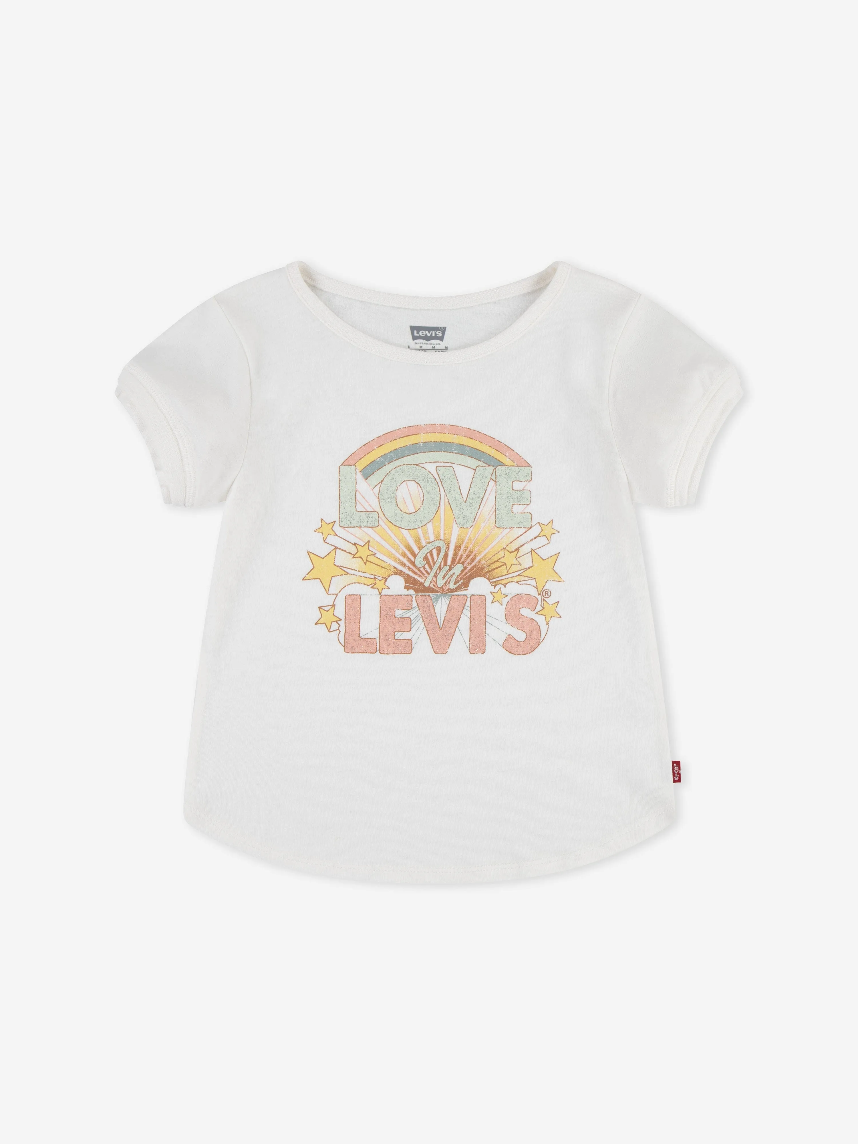 Mädchen Doppelbund T-Shirt in Beige