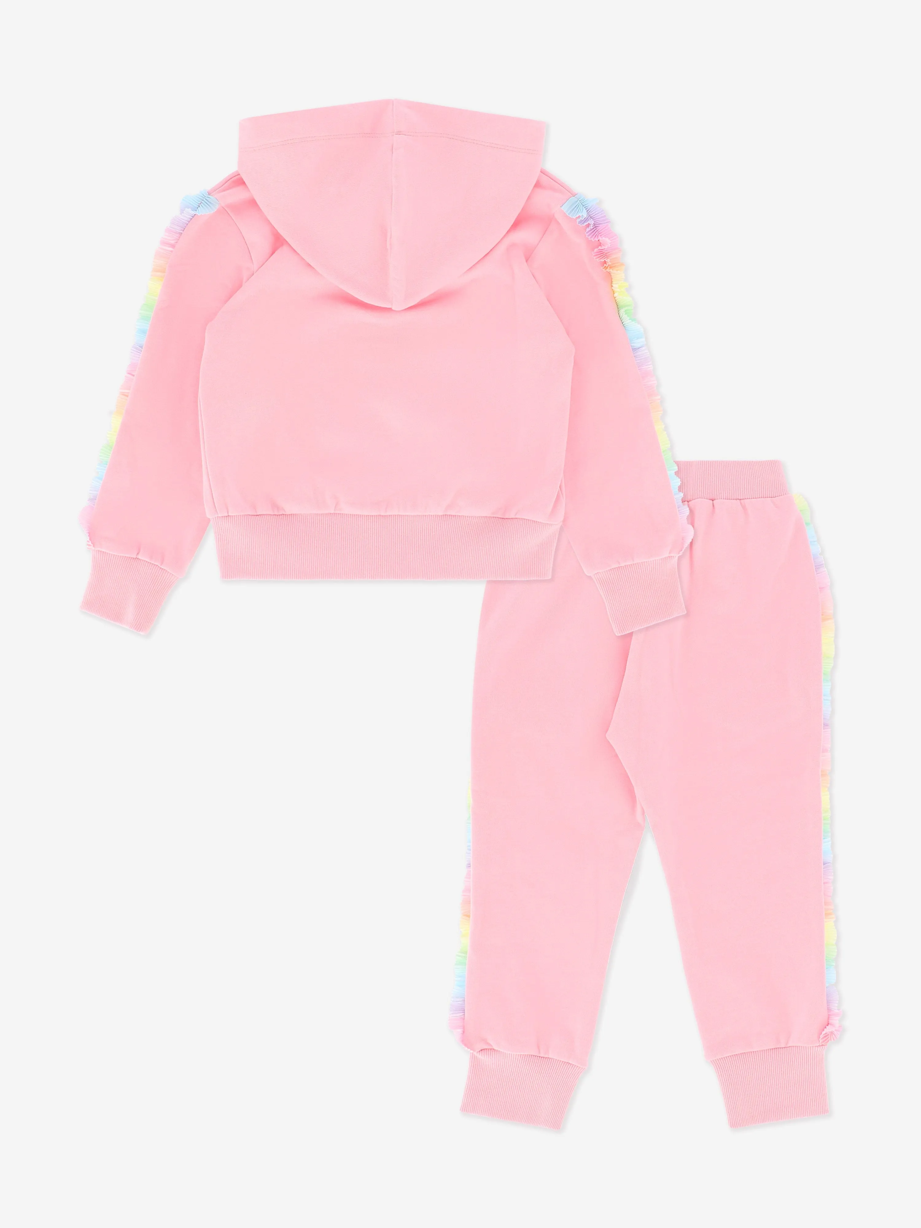 Mädchen Estella Regenbogen-Saum Trainingsanzug in Rosa
