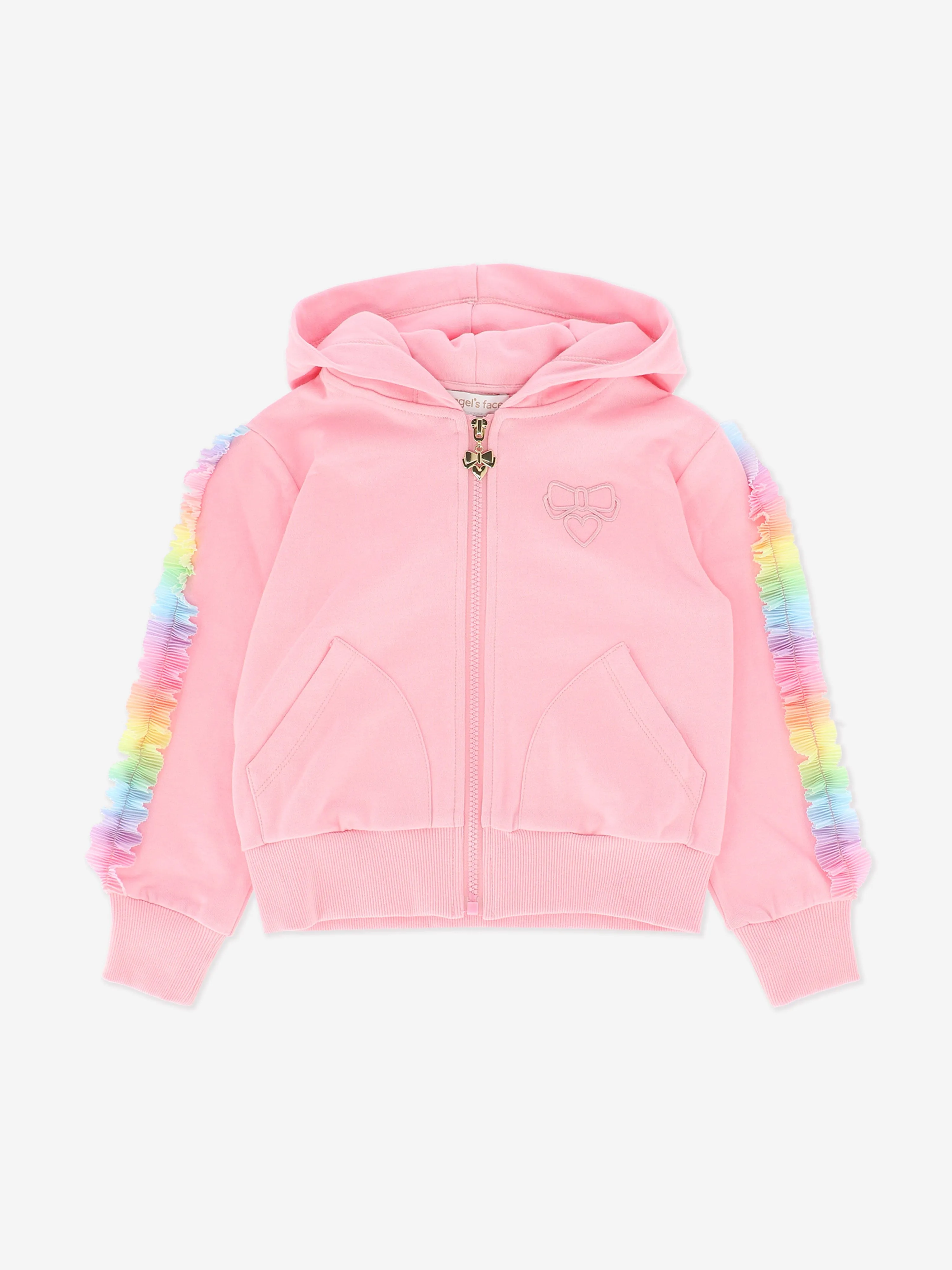 Mädchen Estella Regenbogen-Saum Trainingsanzug in Rosa