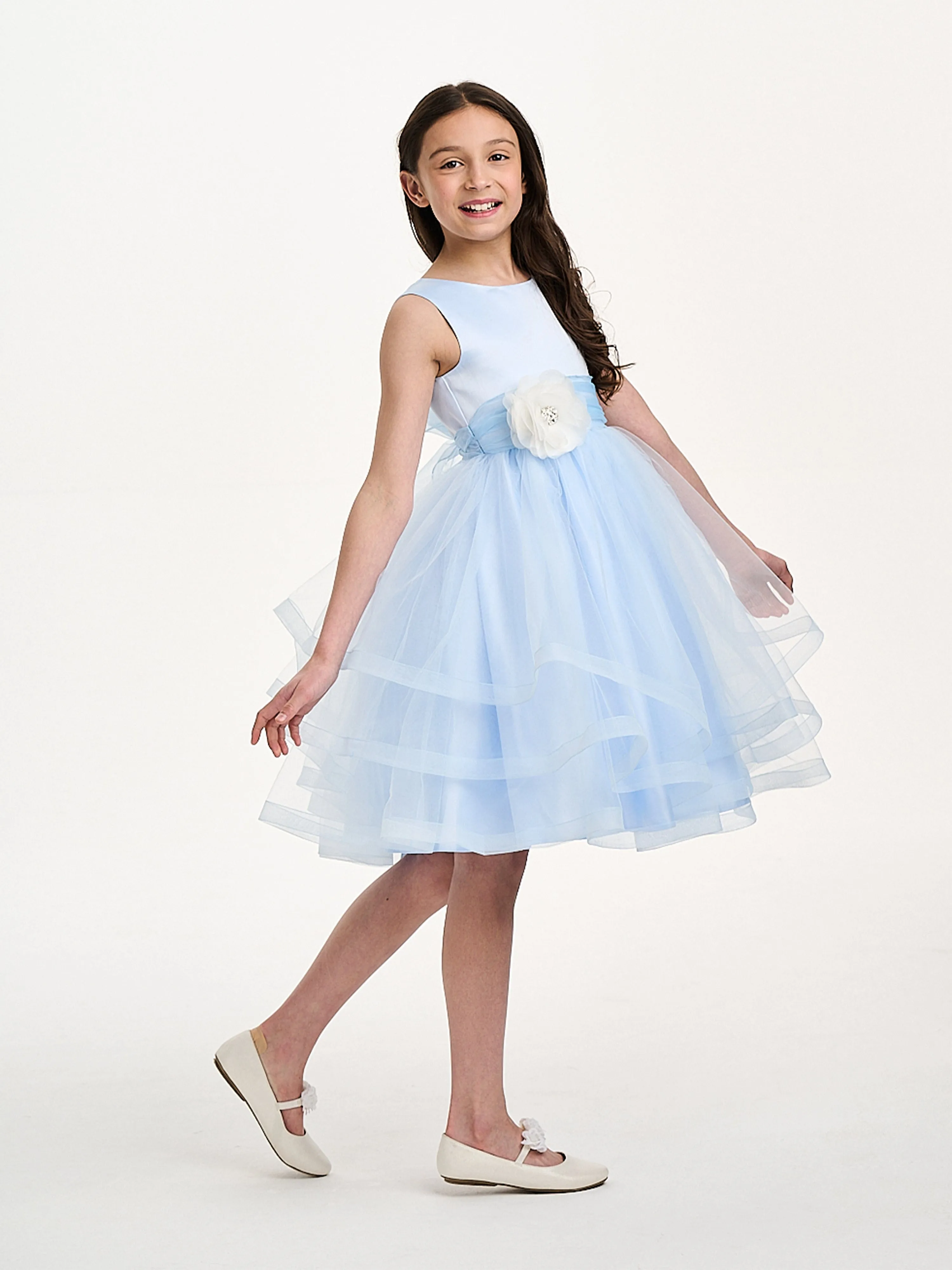 Mädchen Feen-Frost Kleid in Blau