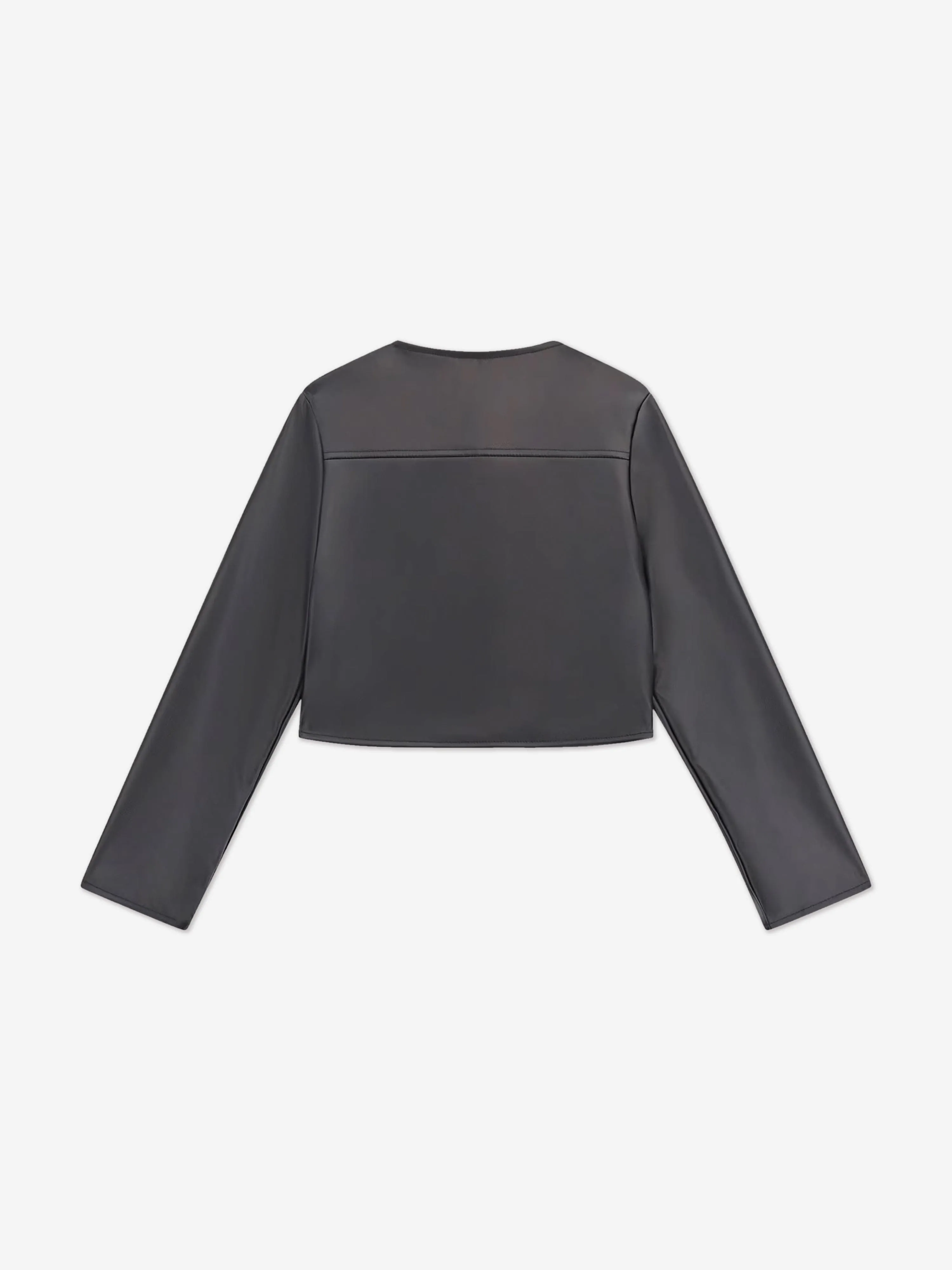 Mädchen Kunstlederjacke in Schwarz