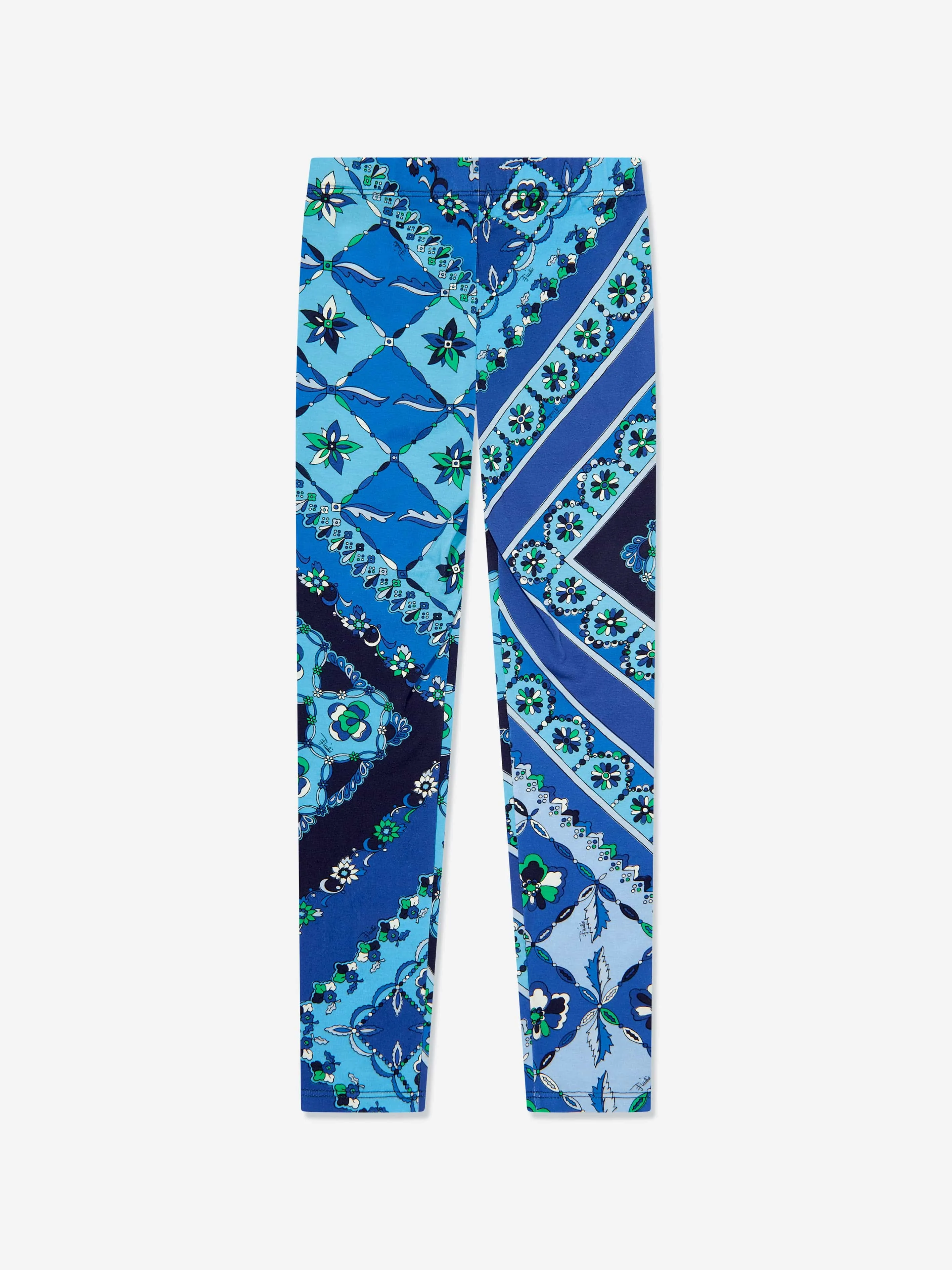 Girls Festa Print Leggings in Blau