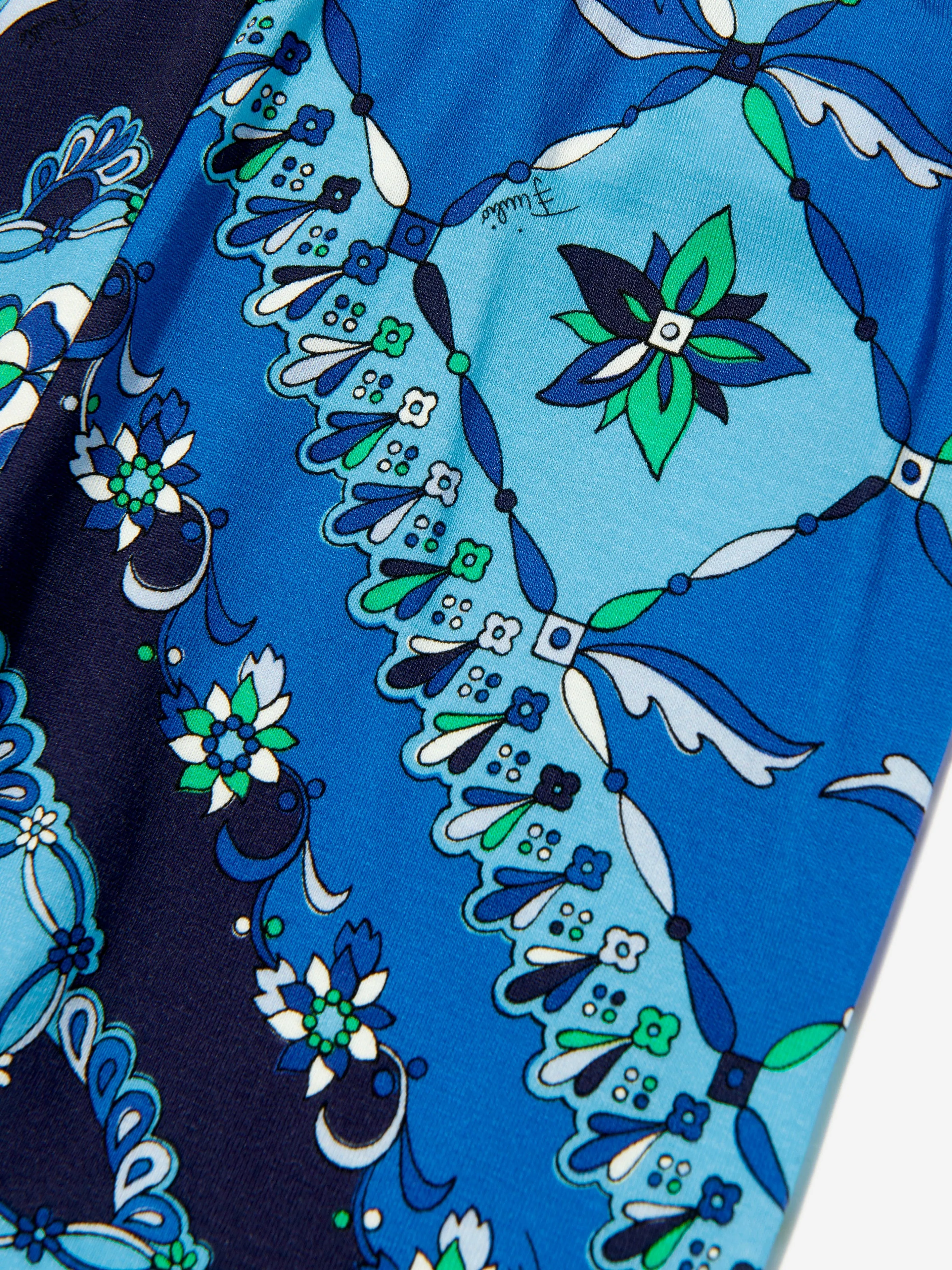 Girls Festa Print Leggings in Blau