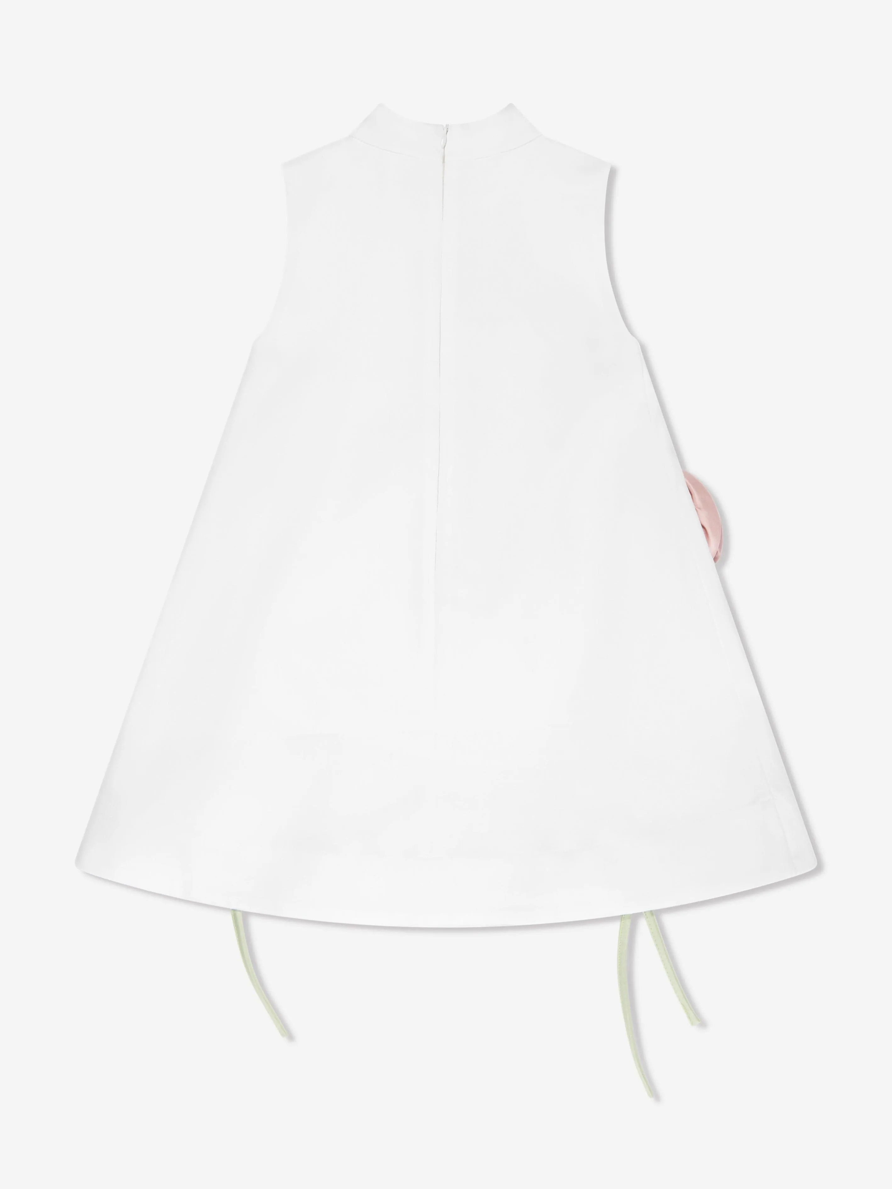 Mädchen Flora 3D-Blumenkleid in Weiß