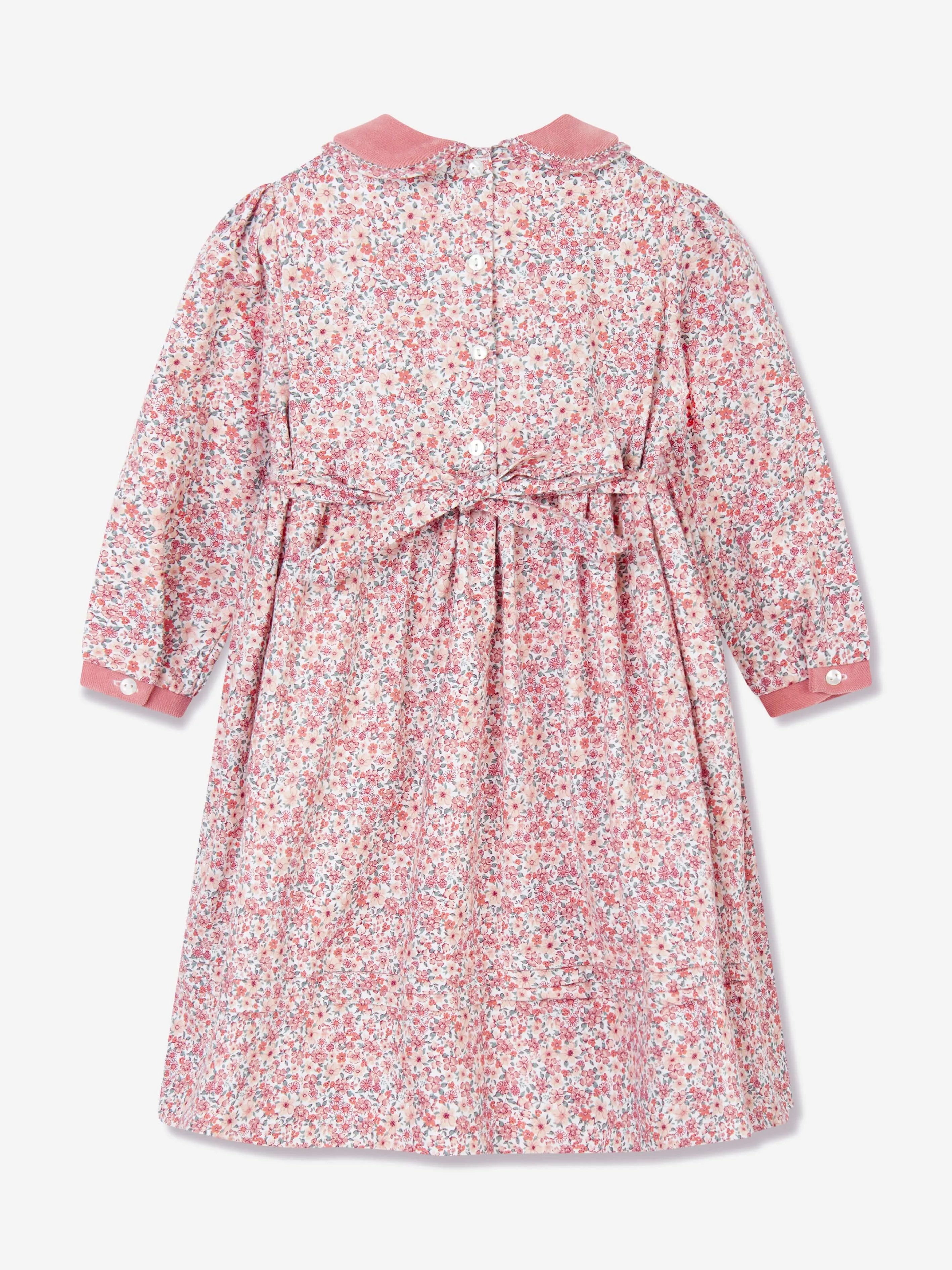 Mädchen Blumenkleid mit Rüschen in Rosa