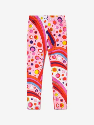 Mädchen Fontane Print Leggings in Rot