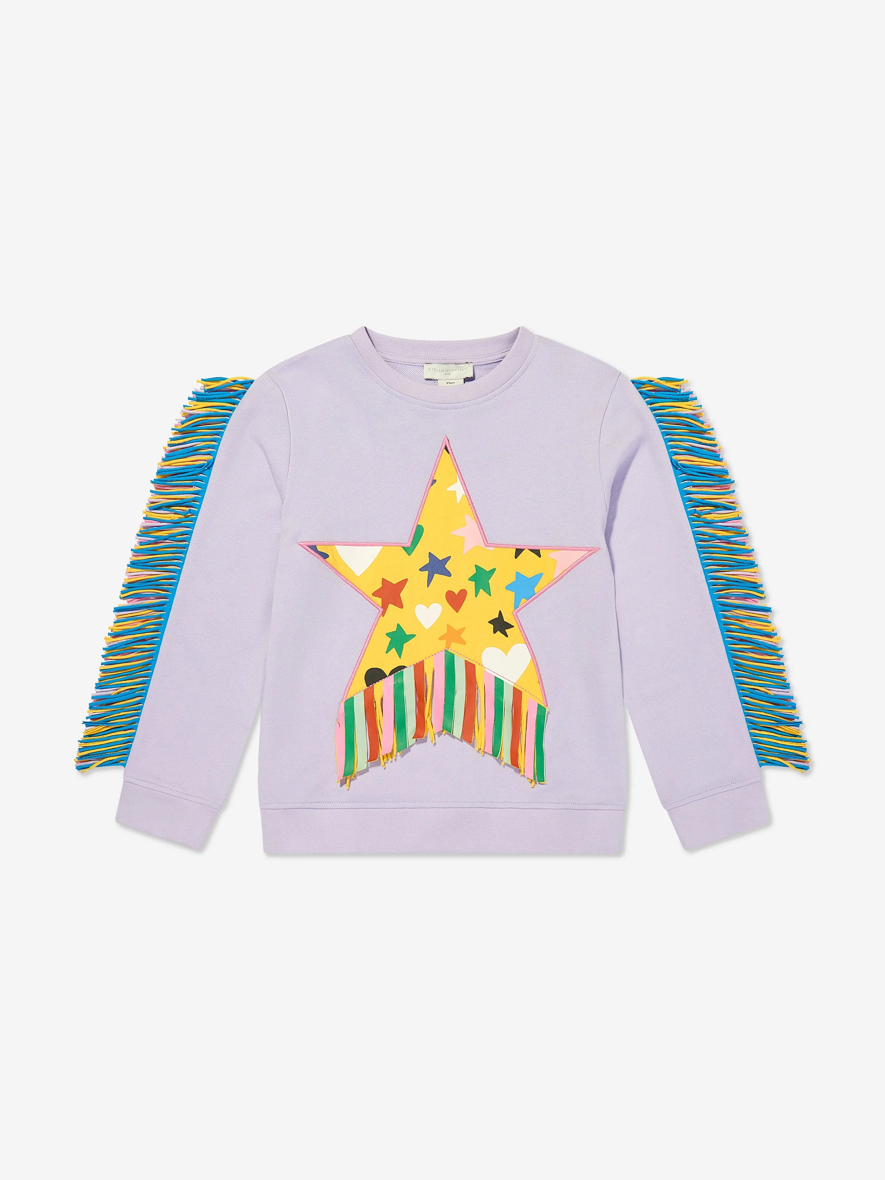 Mädchen Fransen Stern Sweatshirt in Lila