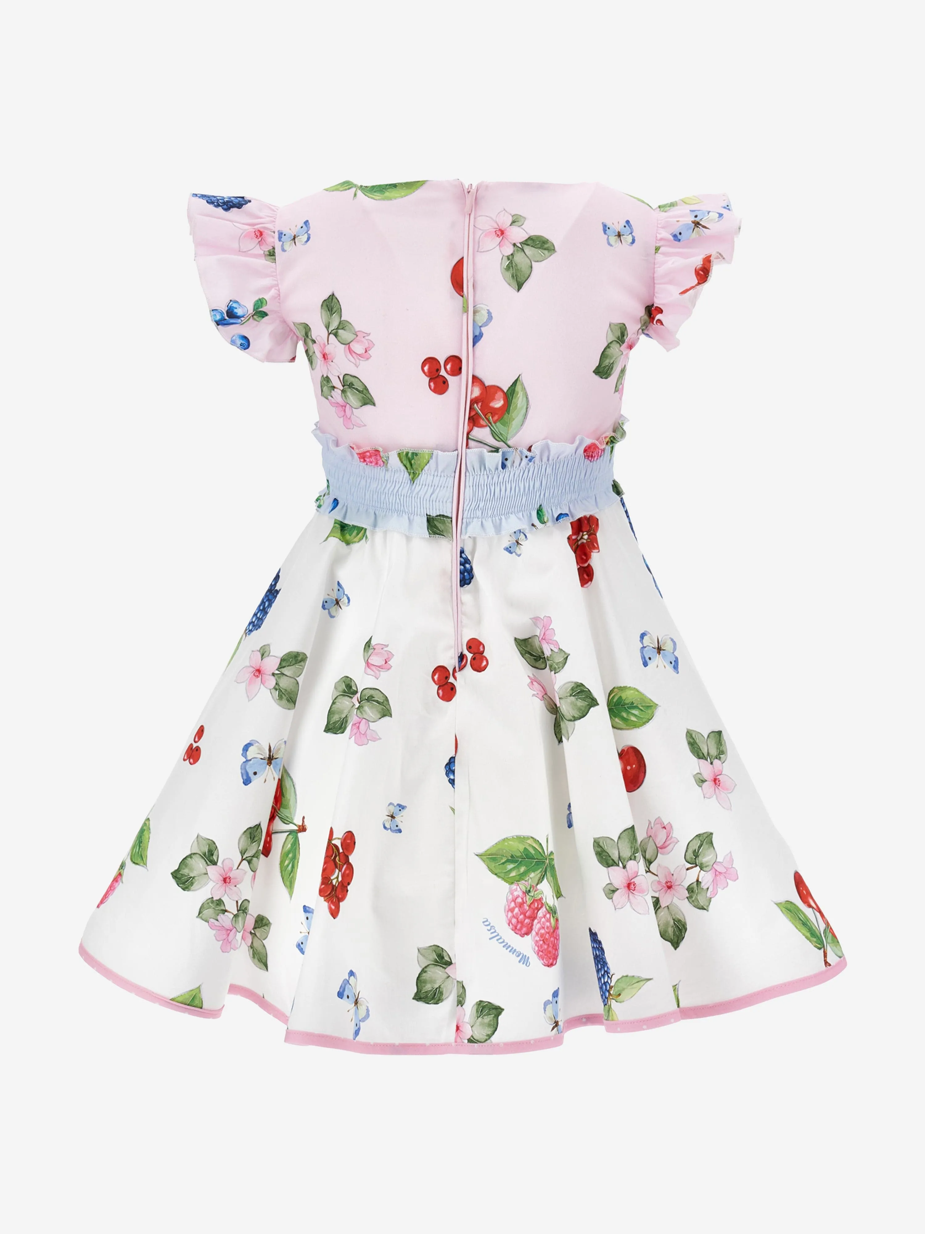 Mädchen Fruchtmuster Kleid in Rosa
