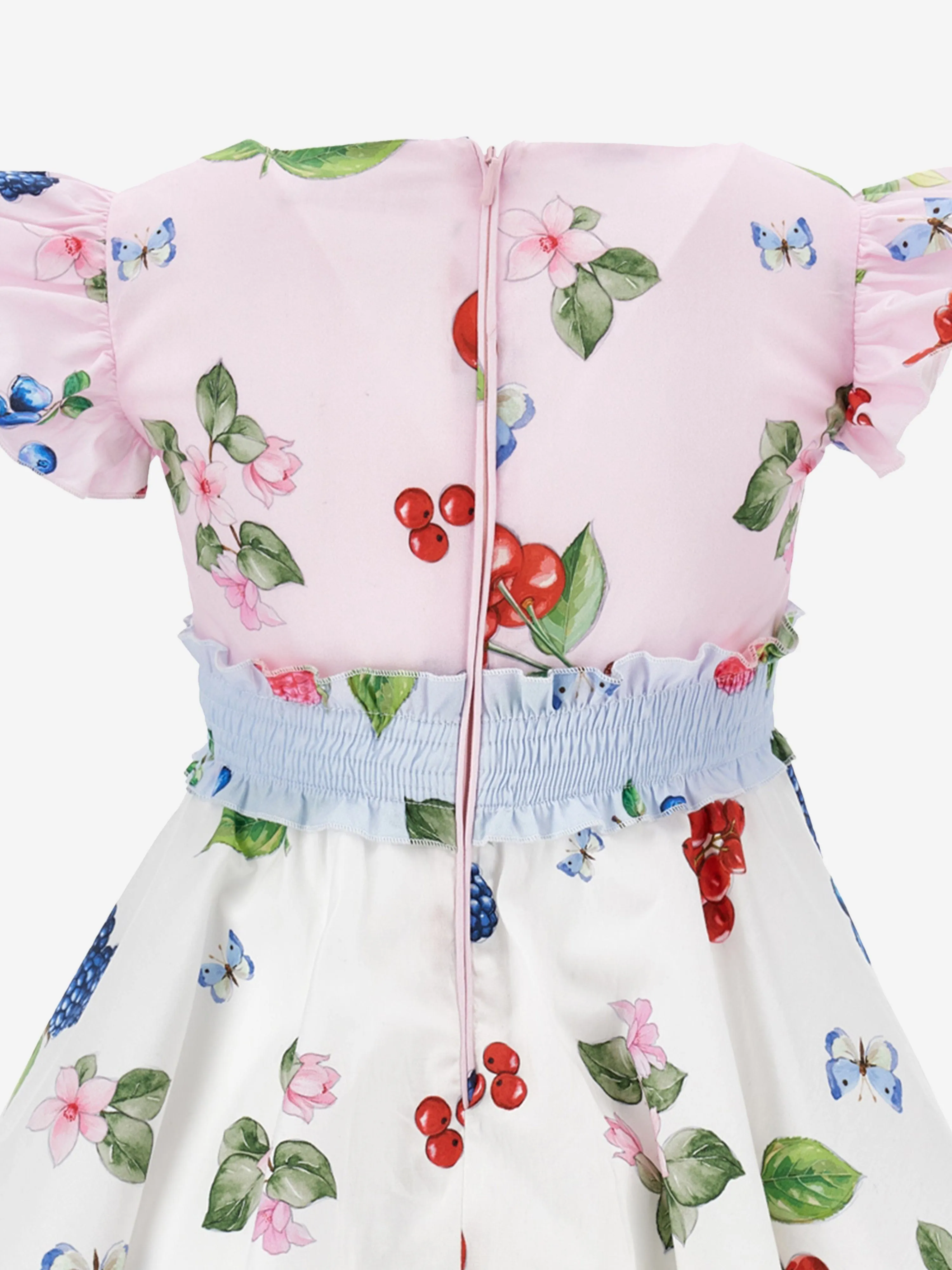 Mädchen Fruchtmuster Kleid in Rosa