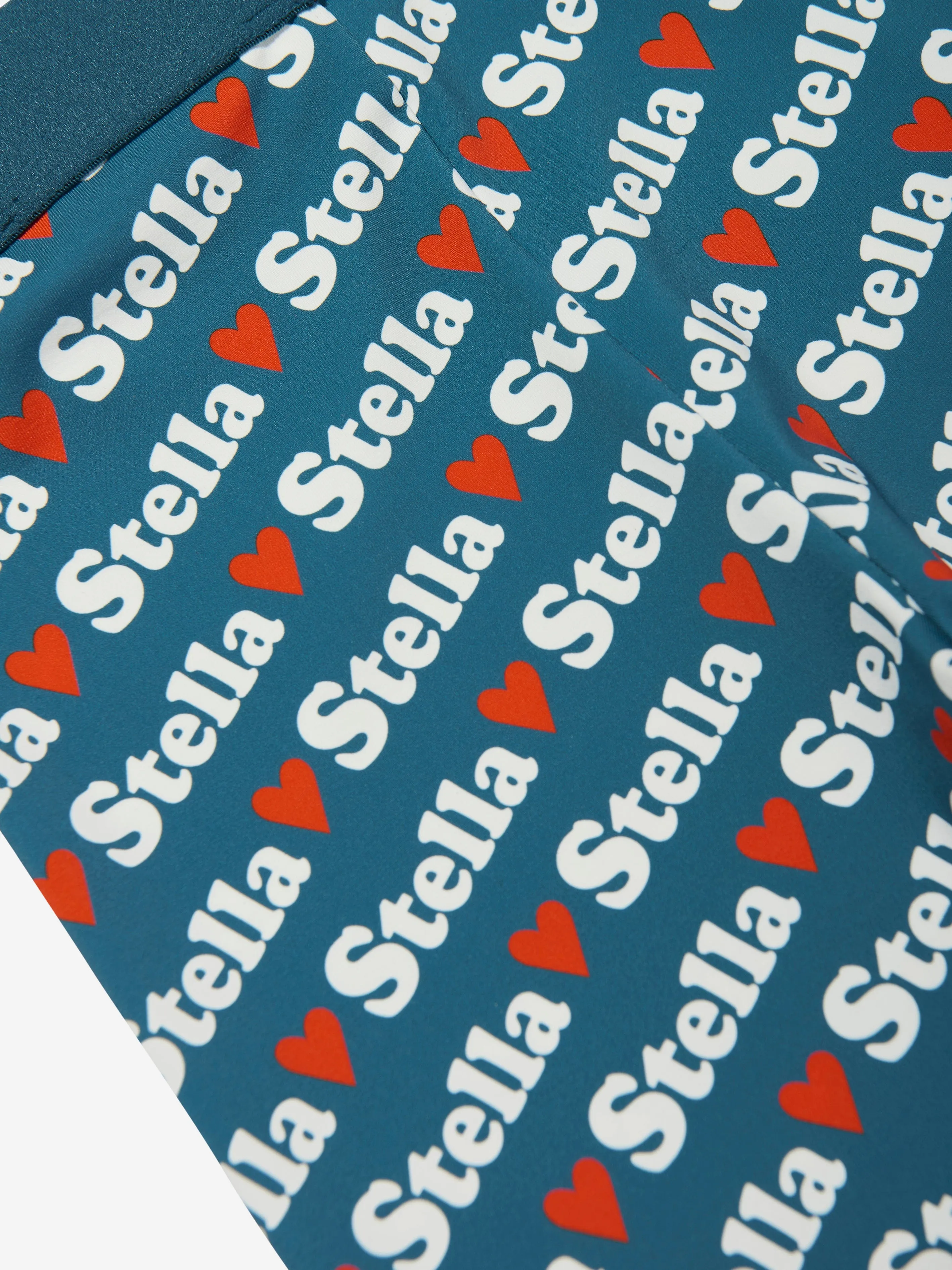 Mädchen Herz Logo Leggings in Blau