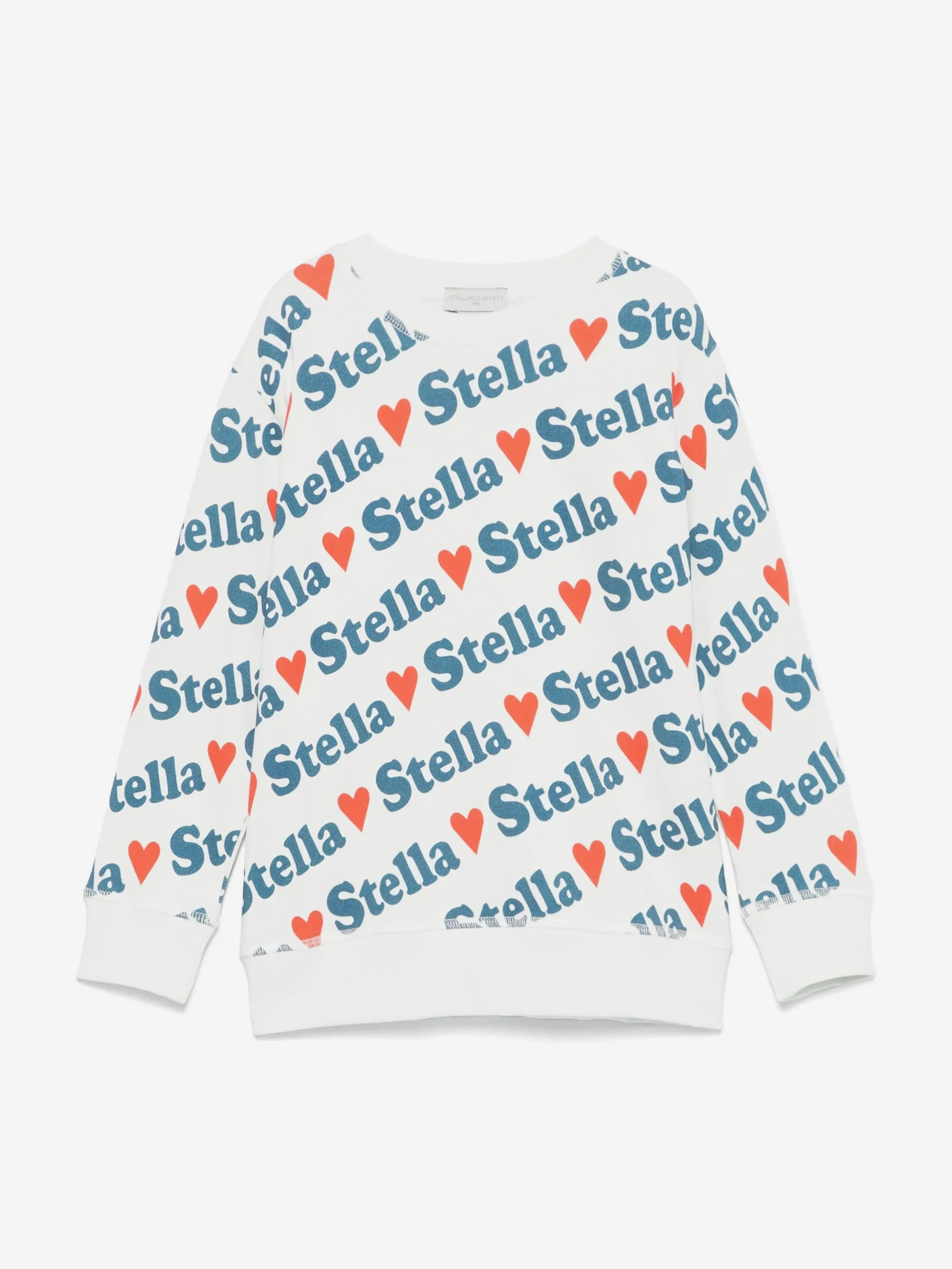 Mädchen Herz Logo Sweatshirt in Elfenbein