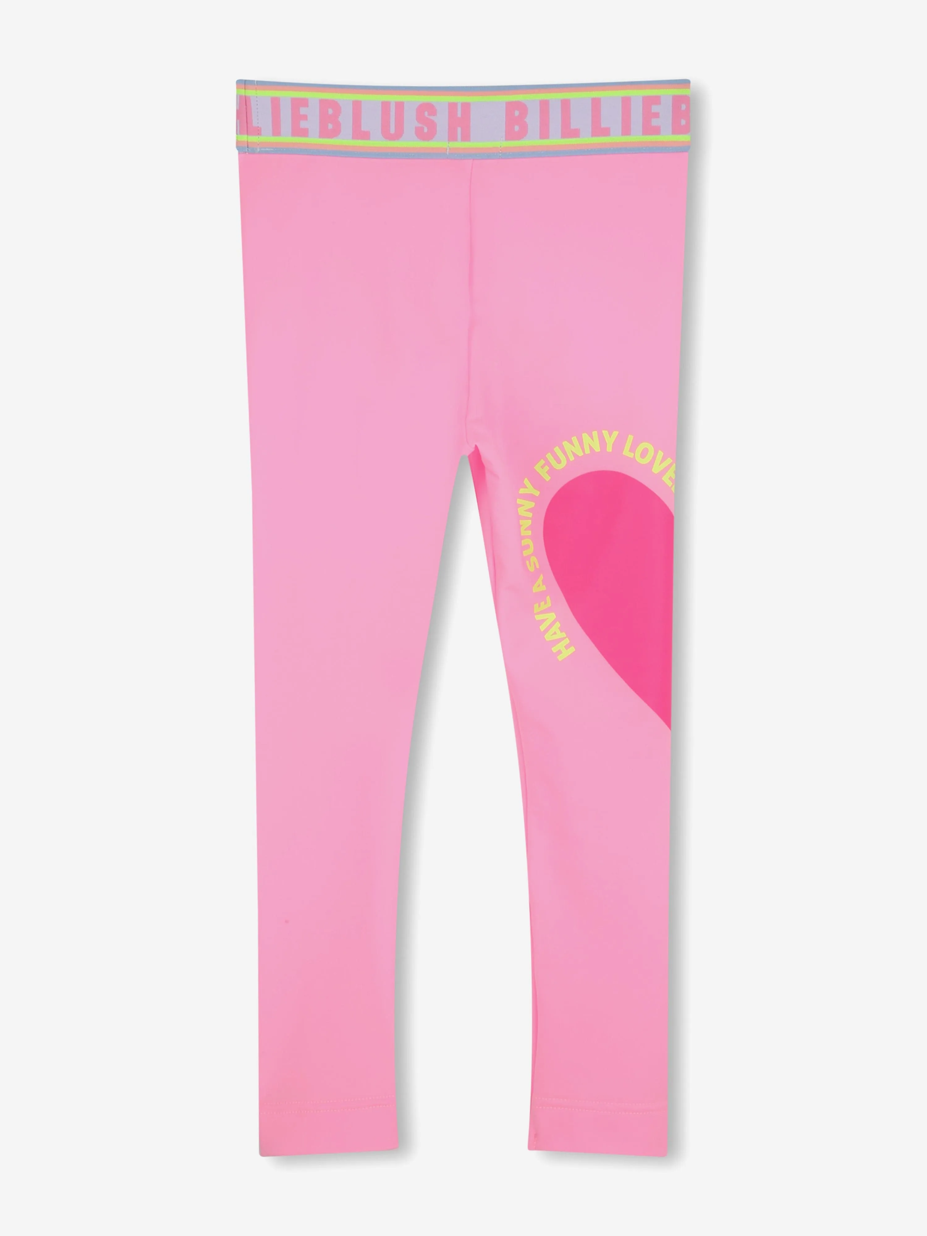 Rosa Leggings mit Herzprint für Mädchen