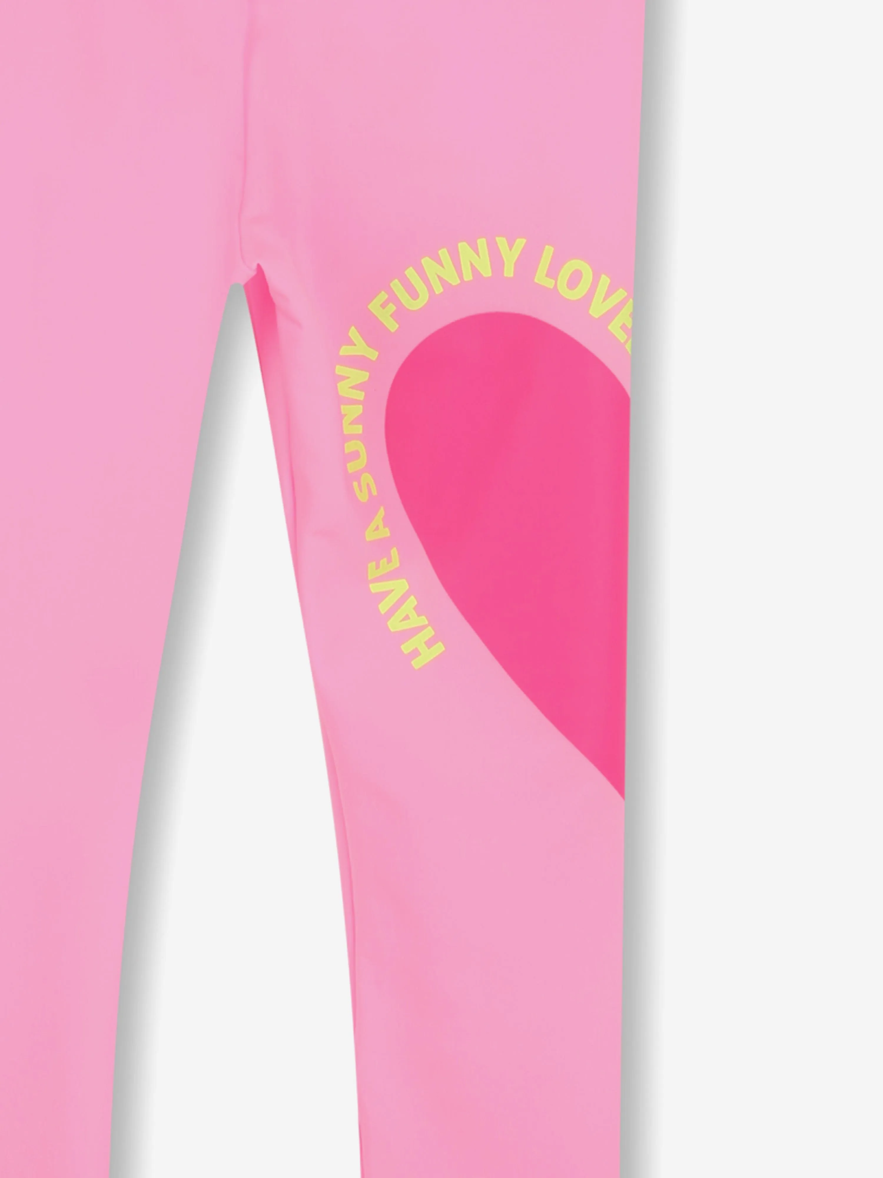 Rosa Leggings mit Herzprint für Mädchen