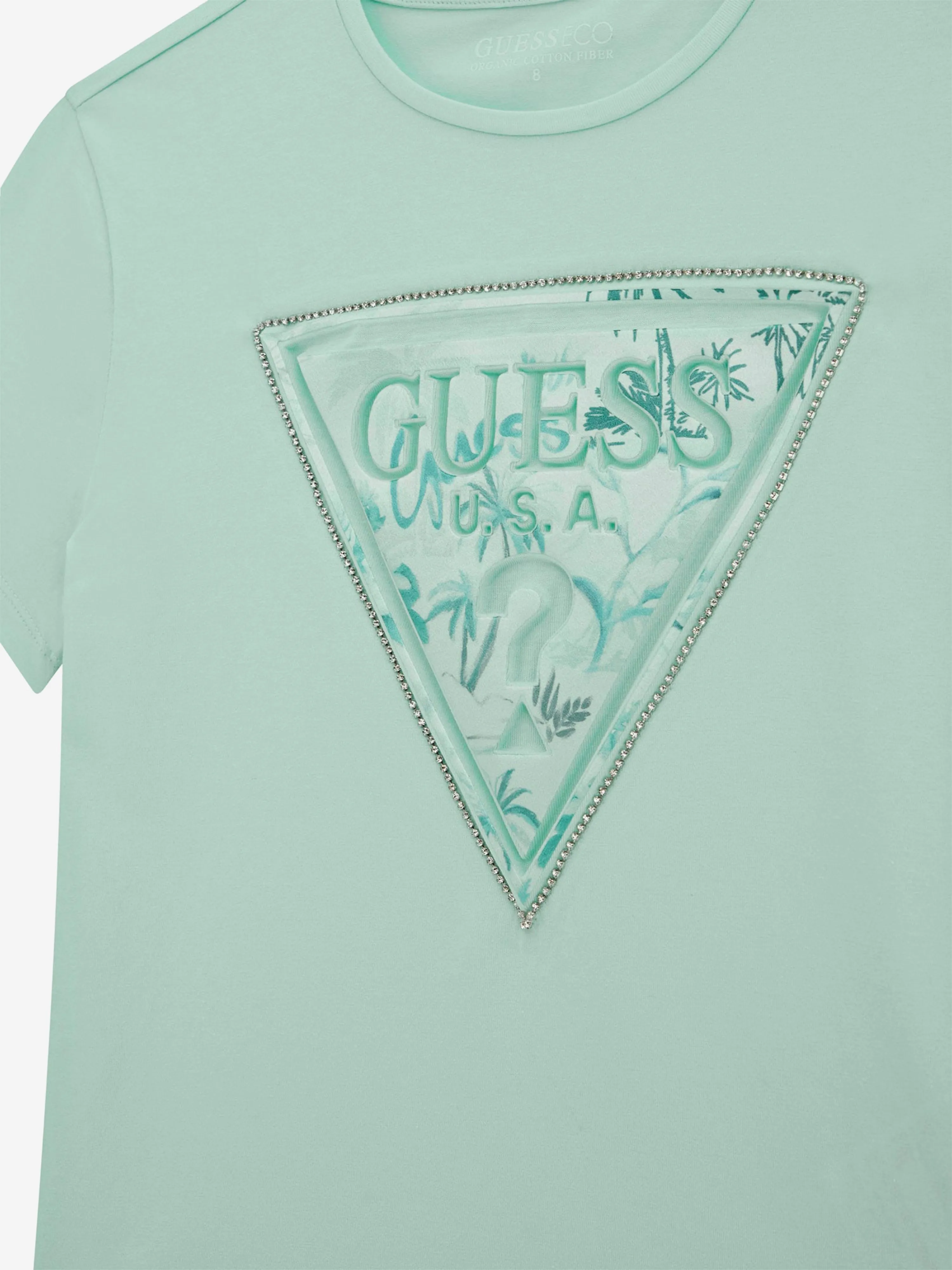 Mädchen High Low T-Shirt in Grün