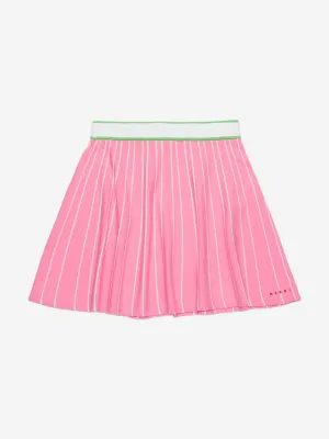 Mädchen Jacquard Streifen Strickrock in Rosa