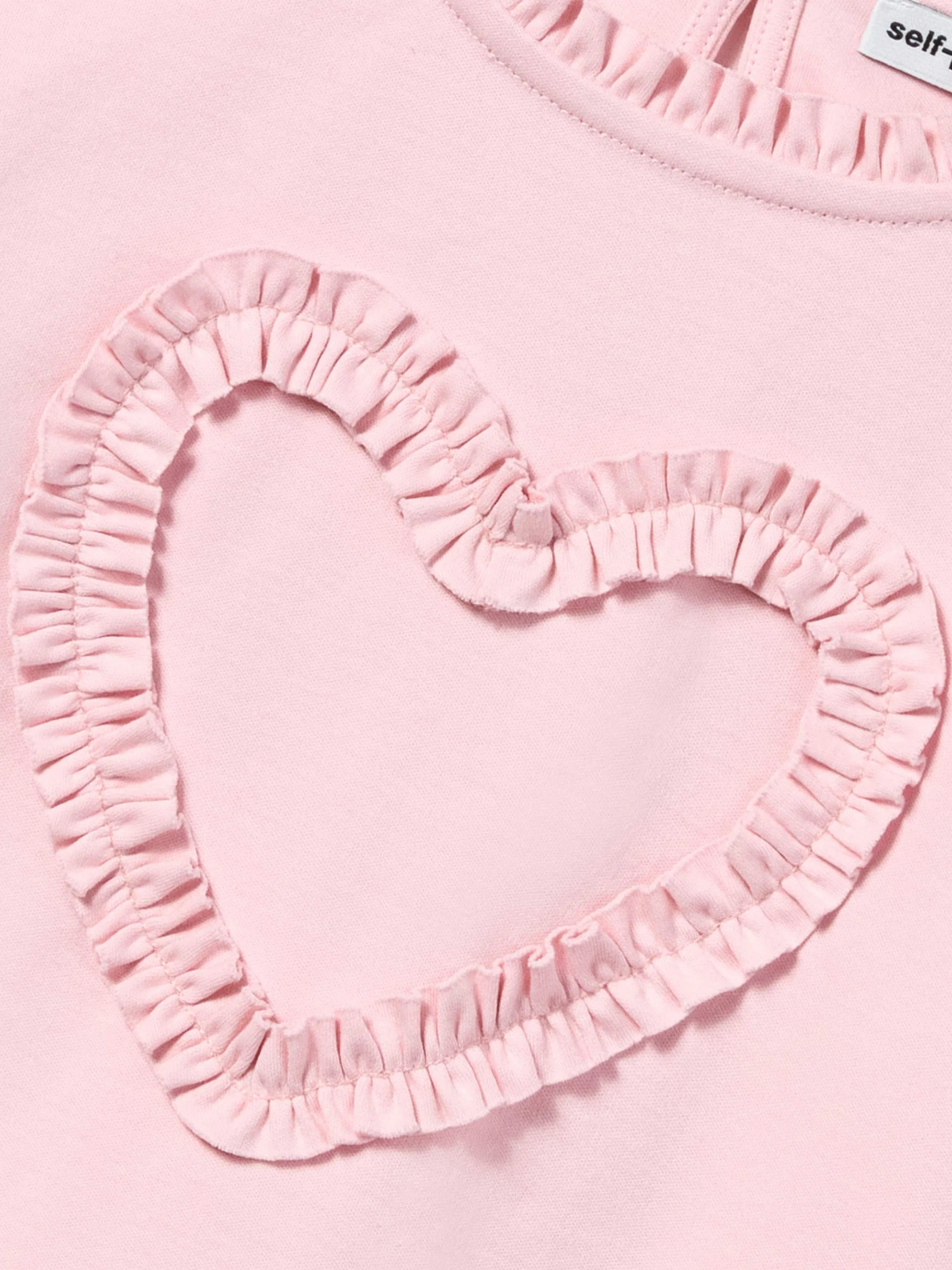 Mädchen Jersey Rüschen-Herz-Top in Rosa
