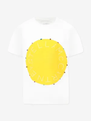 Mädchen T-Shirt mit Juwelen-Logo in Weiß