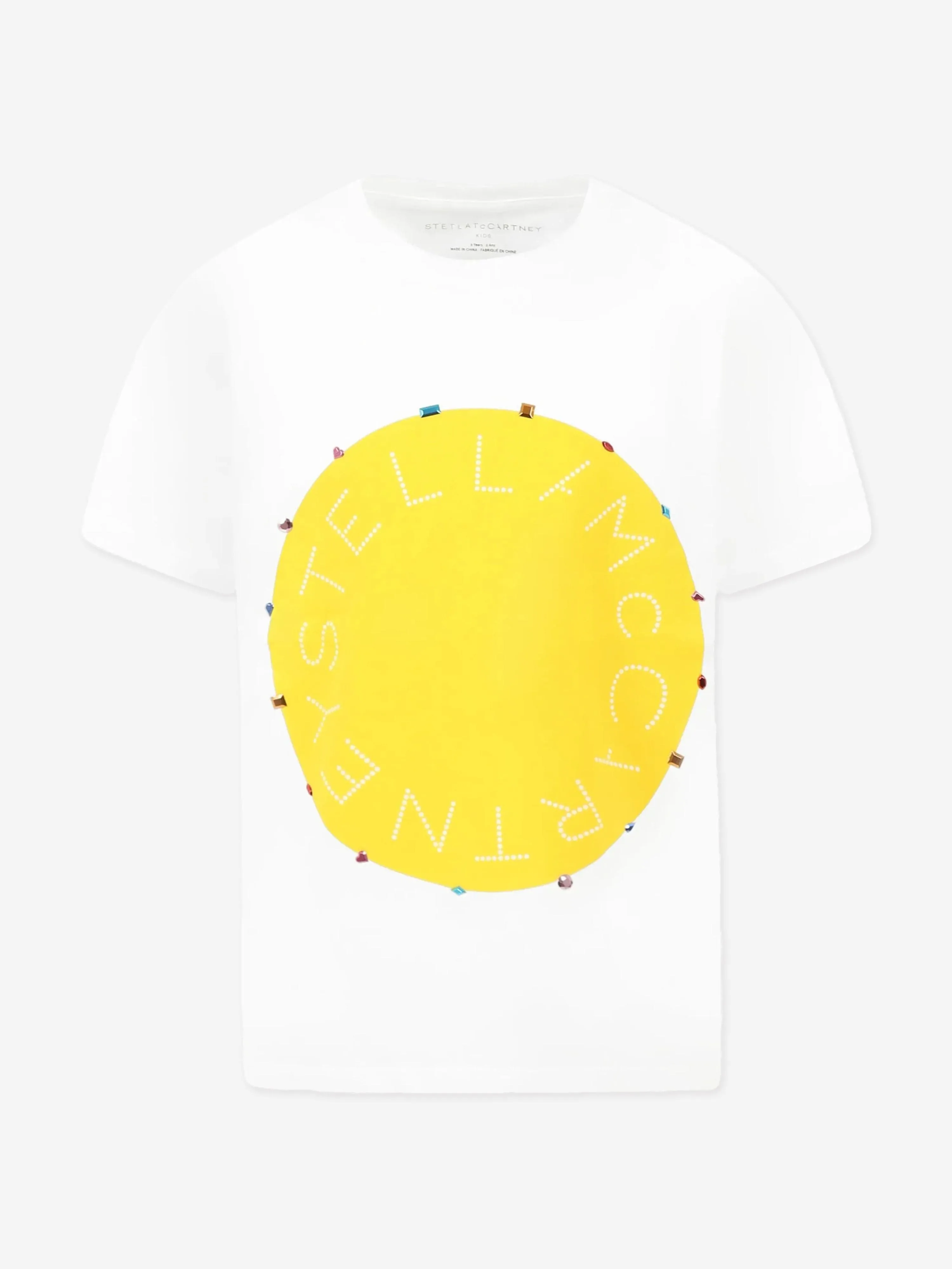 Mädchen T-Shirt mit Juwelen-Logo in Weiß