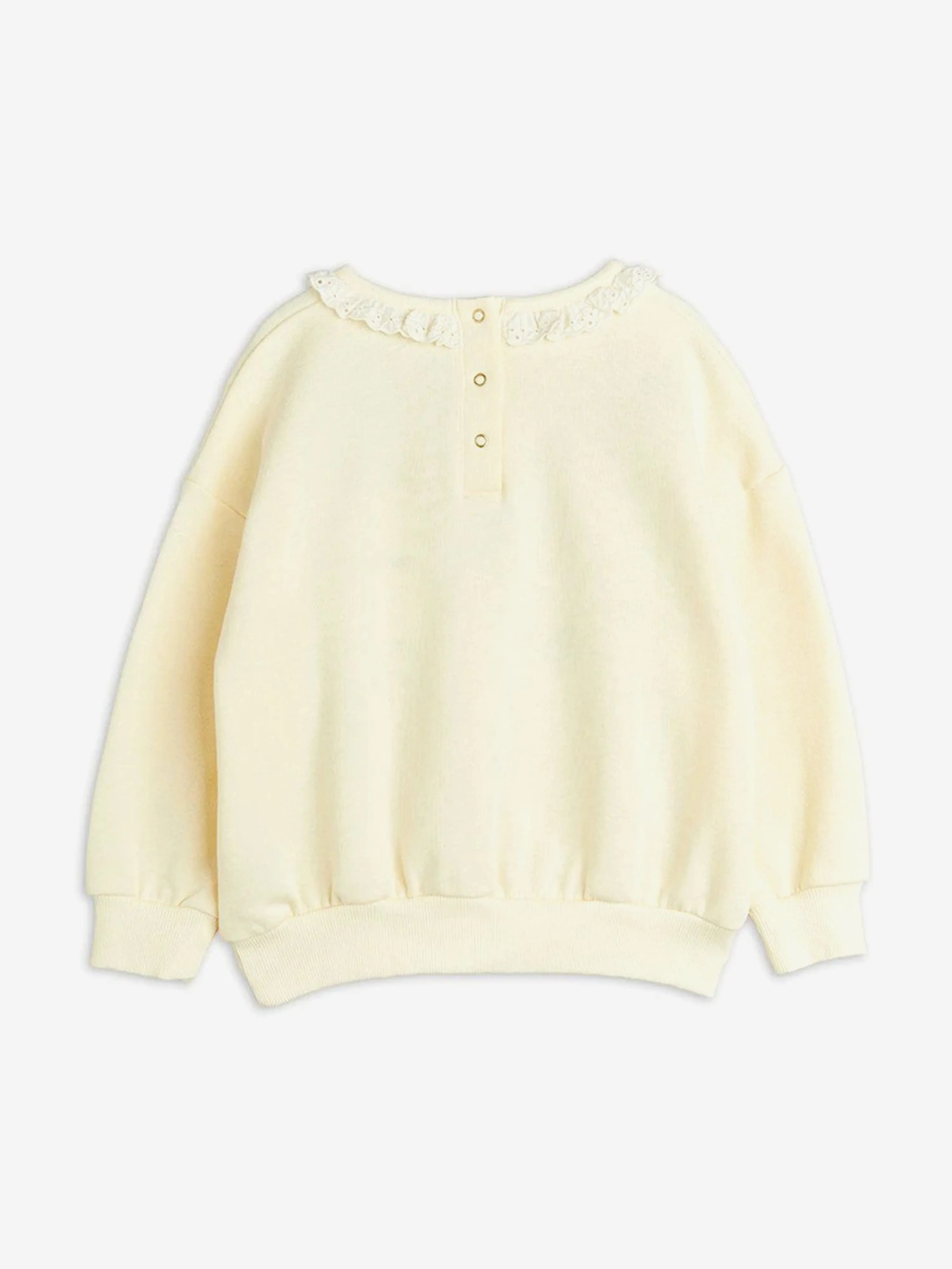 Mädchen Marienkäfer bestickte Spitzen Sweatshirt in Elfenbein