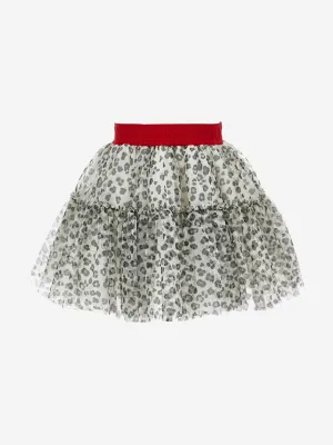 Mädchen Leoparden Tüll Tutu in Beige