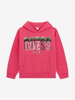 Mädchen Logo Hoodie in Rosa