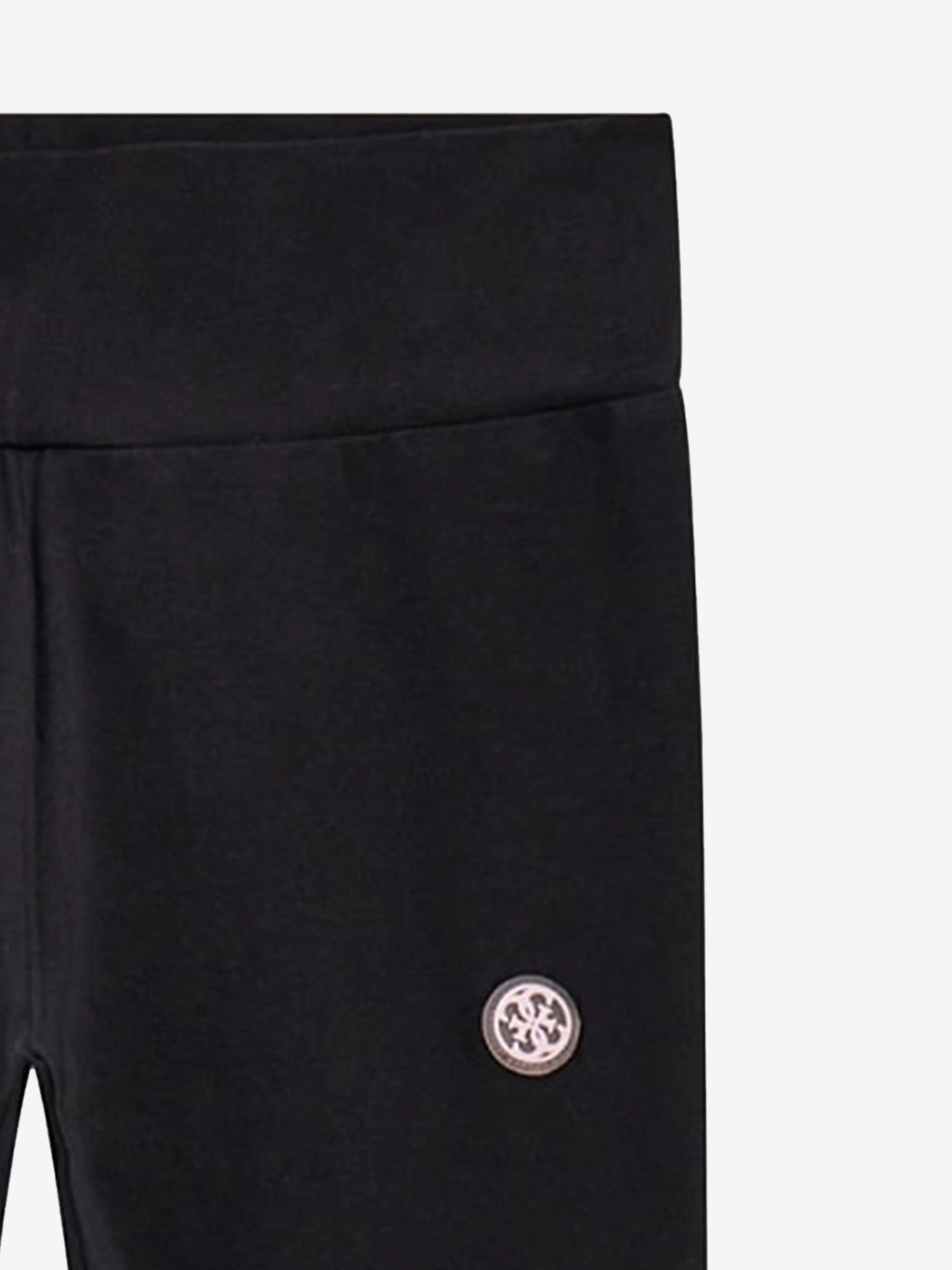 Mädchen Logo Leggings in Schwarz