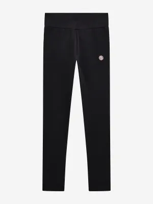 Mädchen Logo Leggings in Schwarz