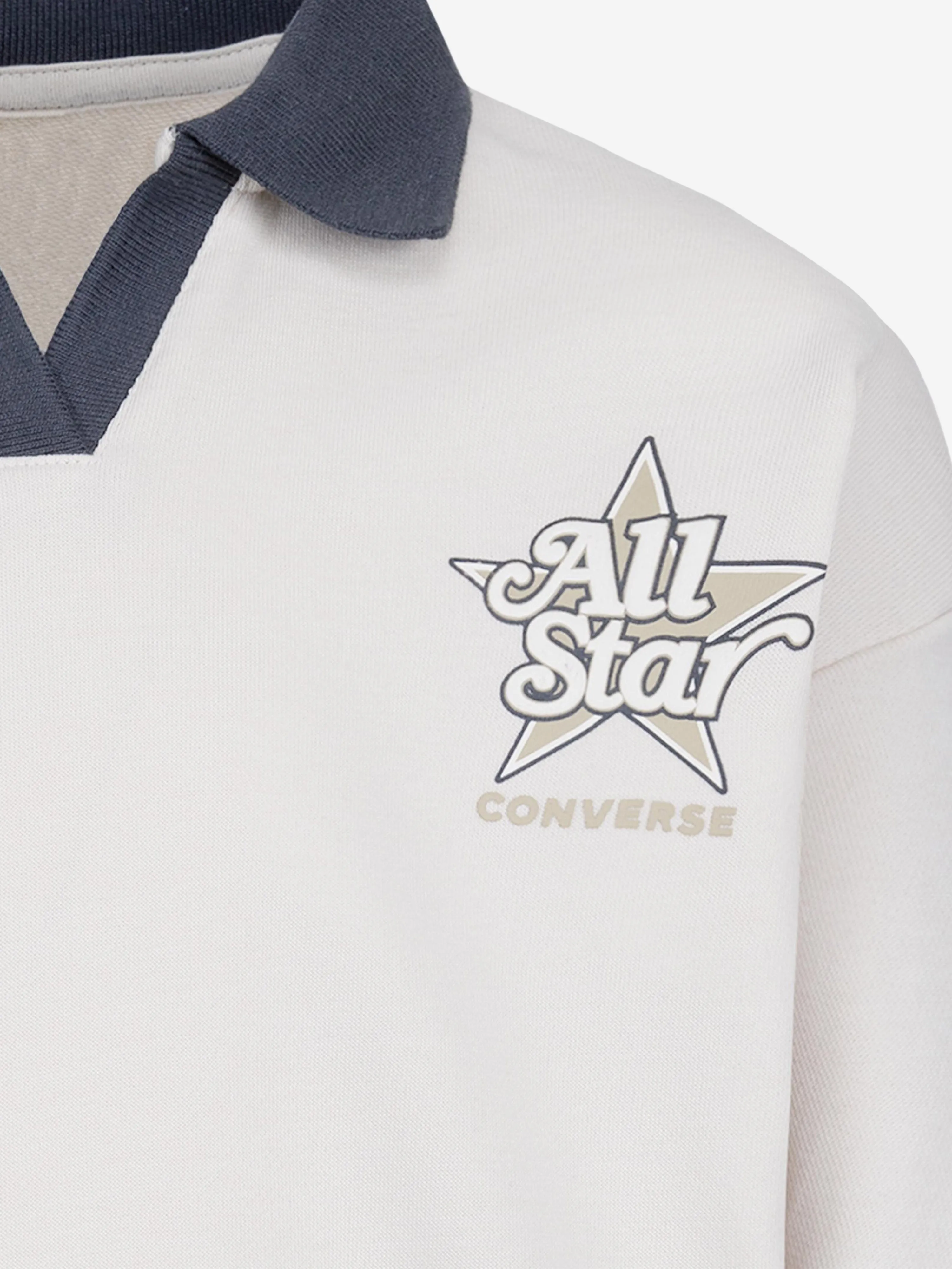 Mädchen Logo Polo Kleid in Elfenbein