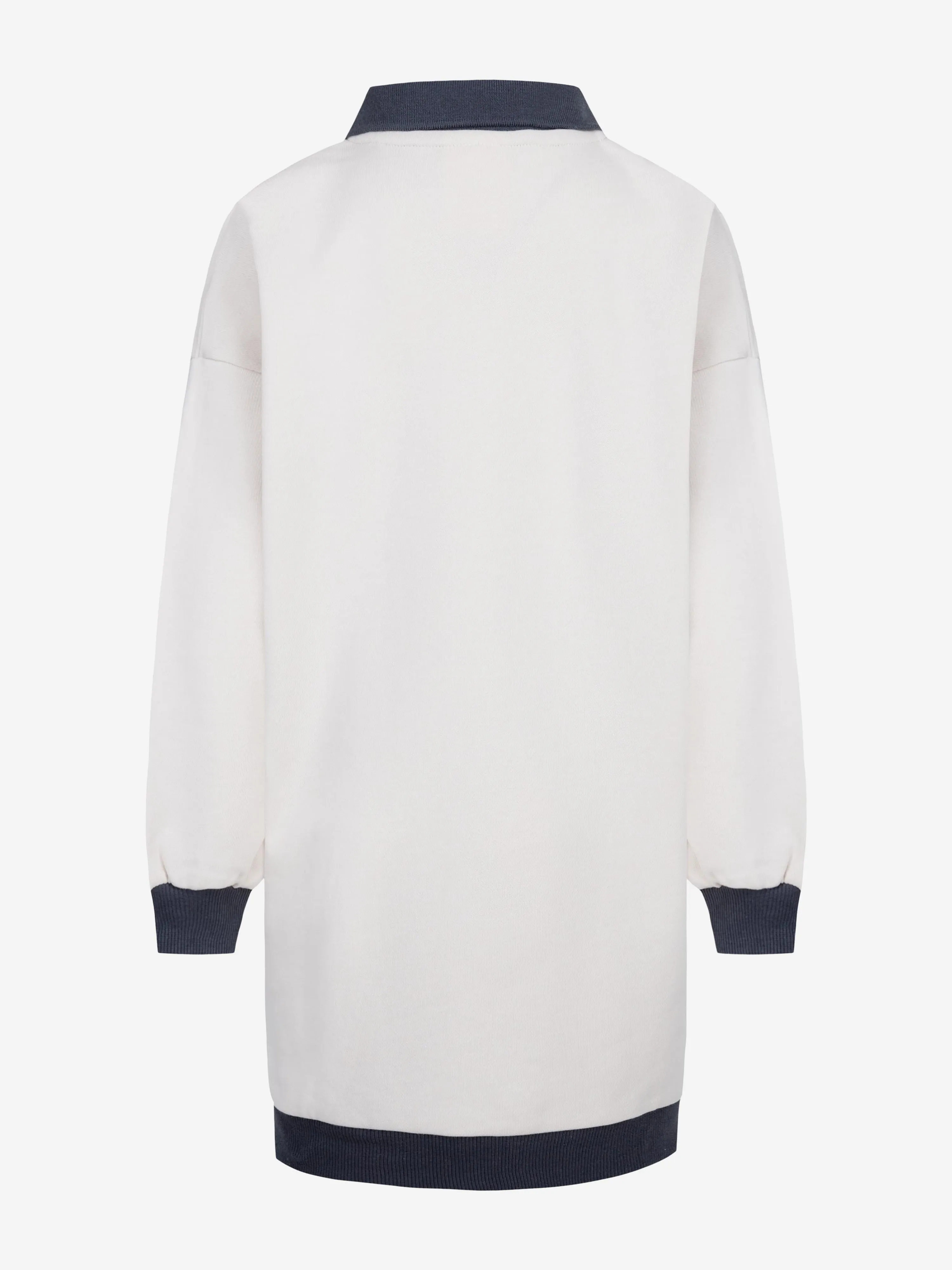 Mädchen Logo Polo Kleid in Elfenbein
