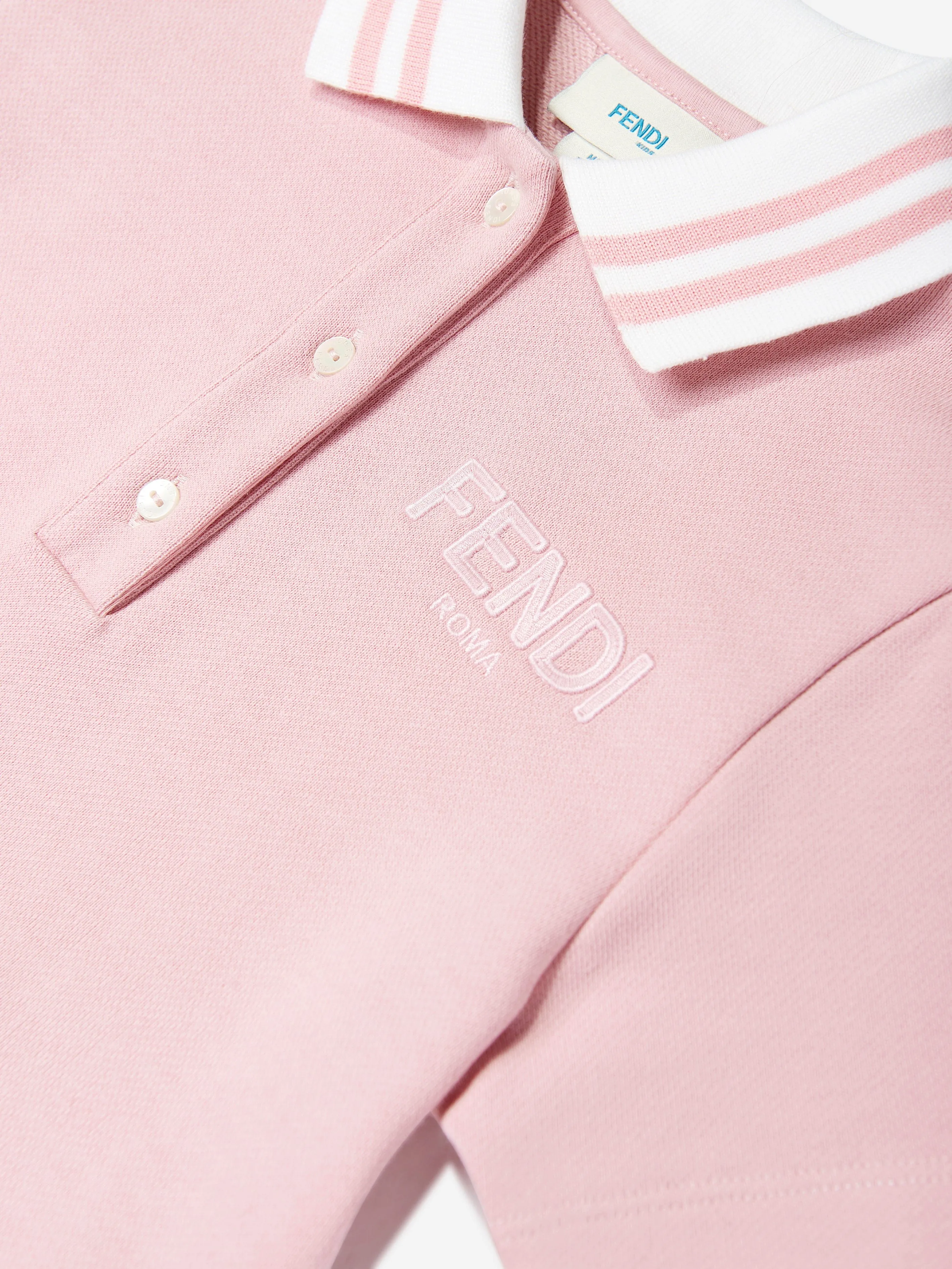 Mädchen Logo Polo Kleid in Rosa