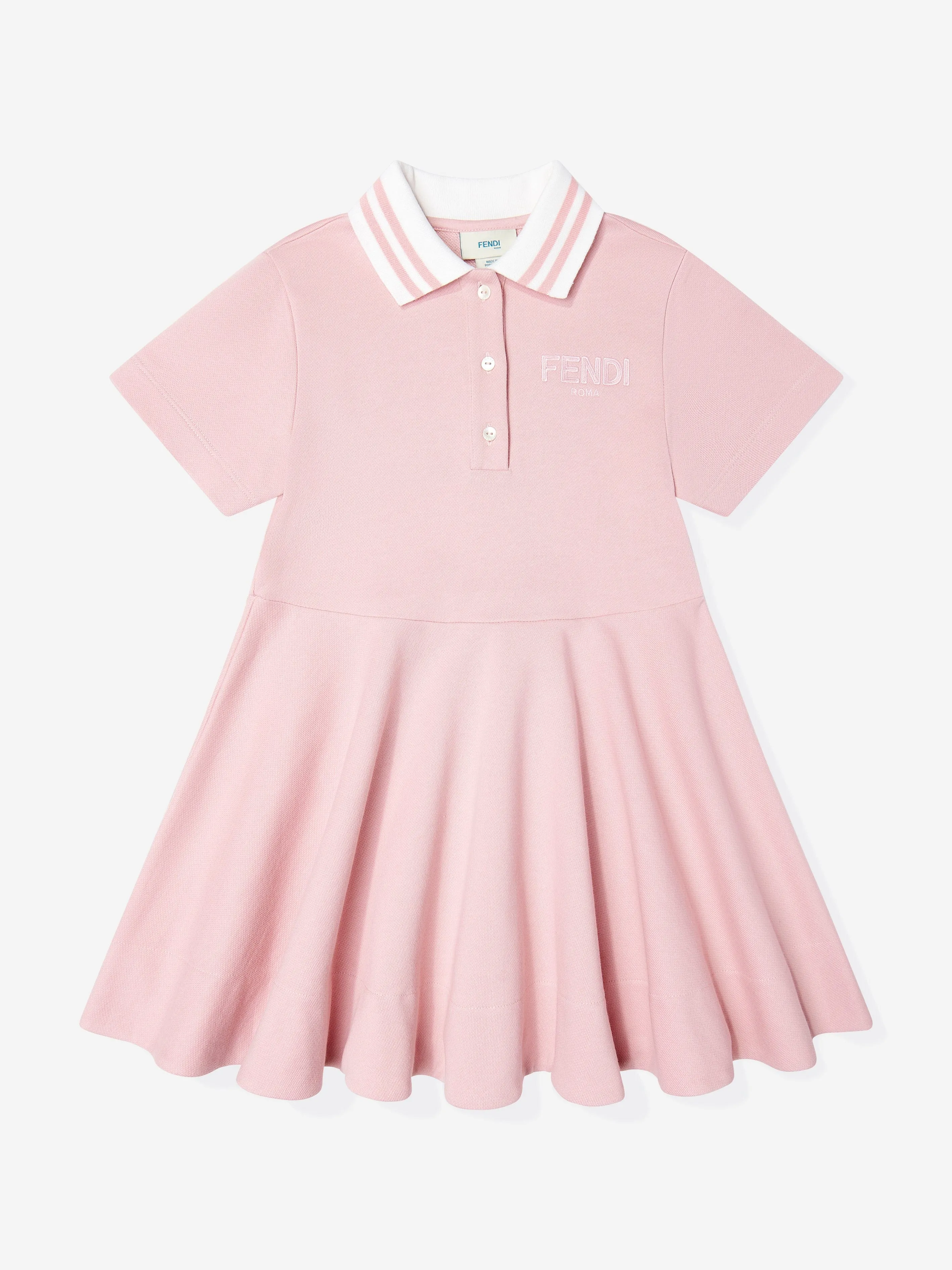 Mädchen Logo Polo Kleid in Rosa