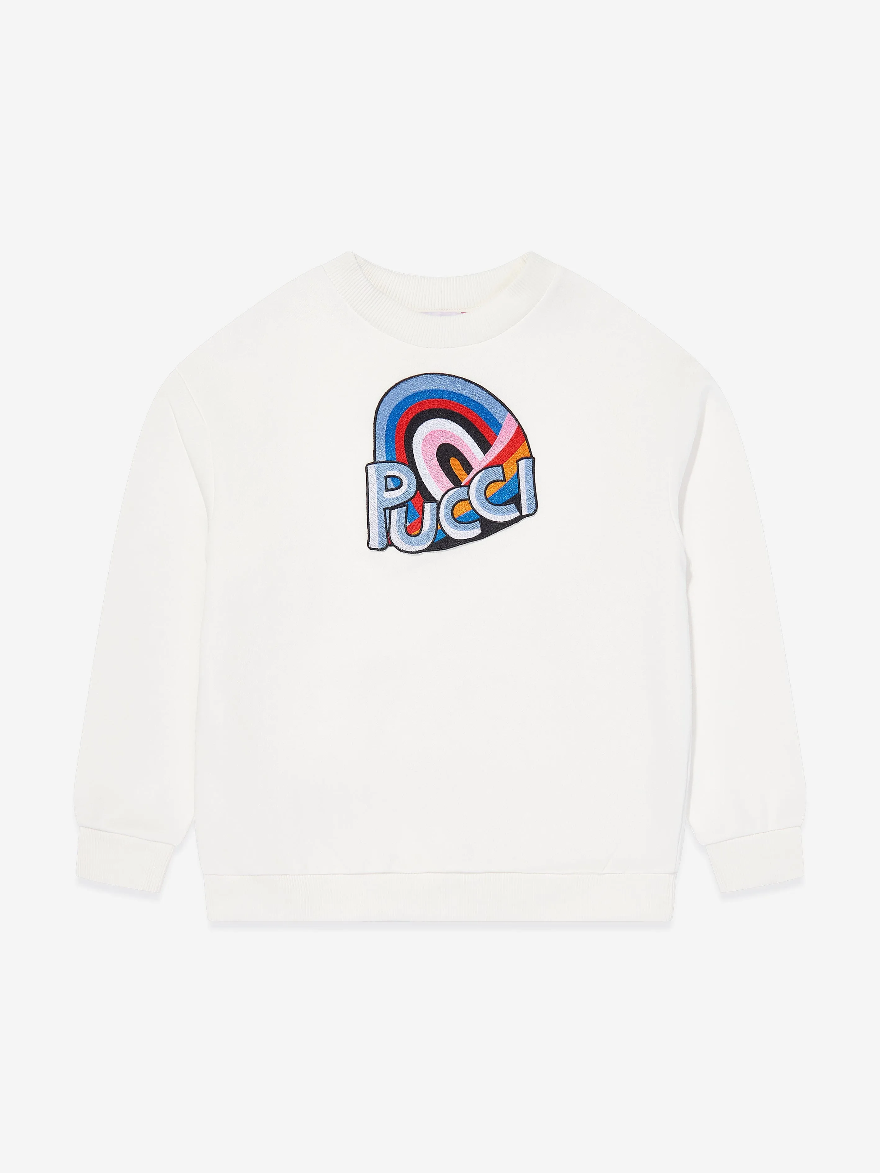 Mädchen Logo Sweatshirt in Elfenbein
