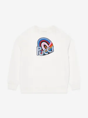 Mädchen Logo Sweatshirt in Elfenbein