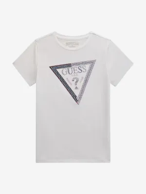 Mädchen Logo T-Shirt in Weiß