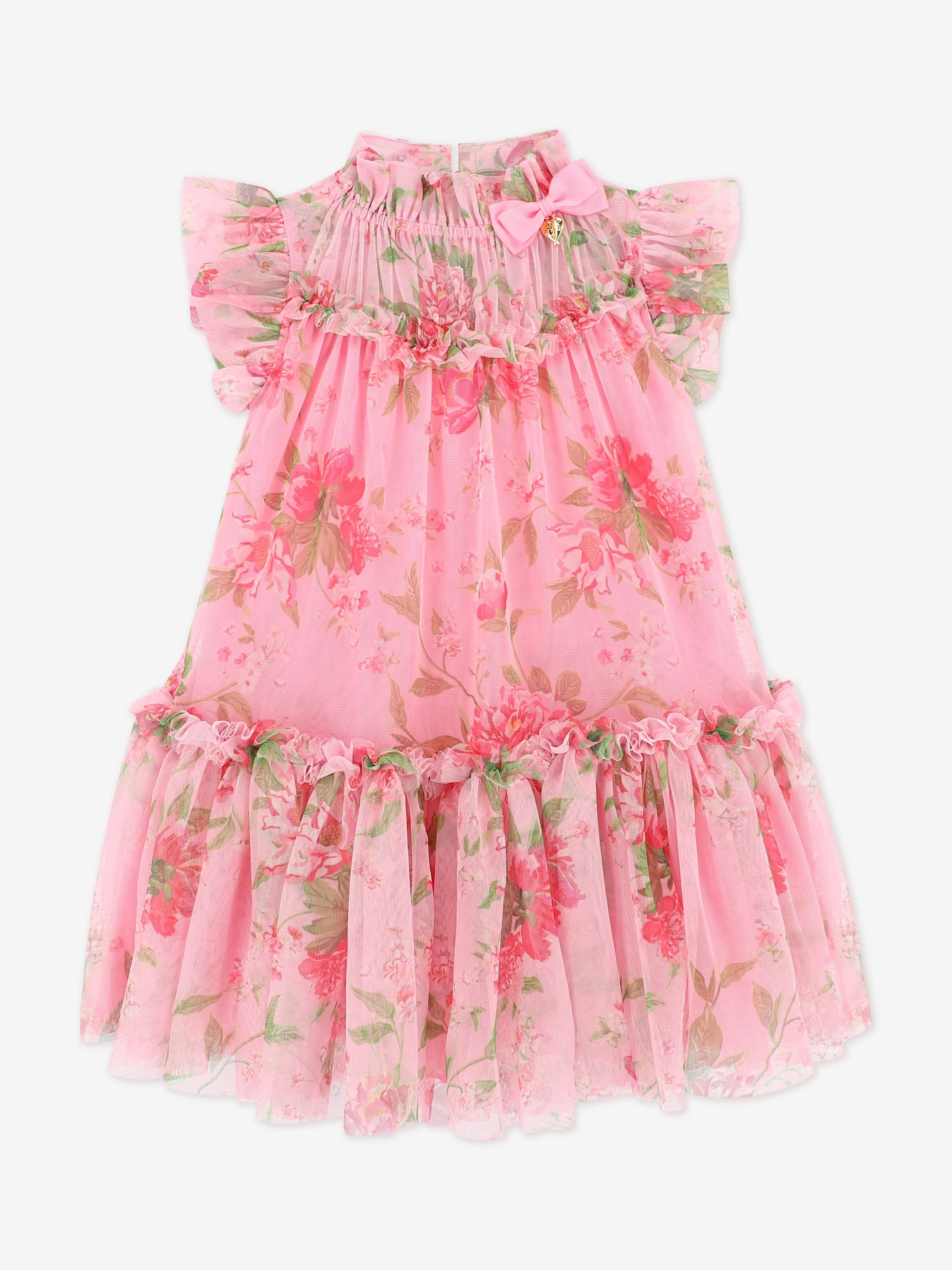 Mädchen Ringelblumen Blumenkleid in Rosa