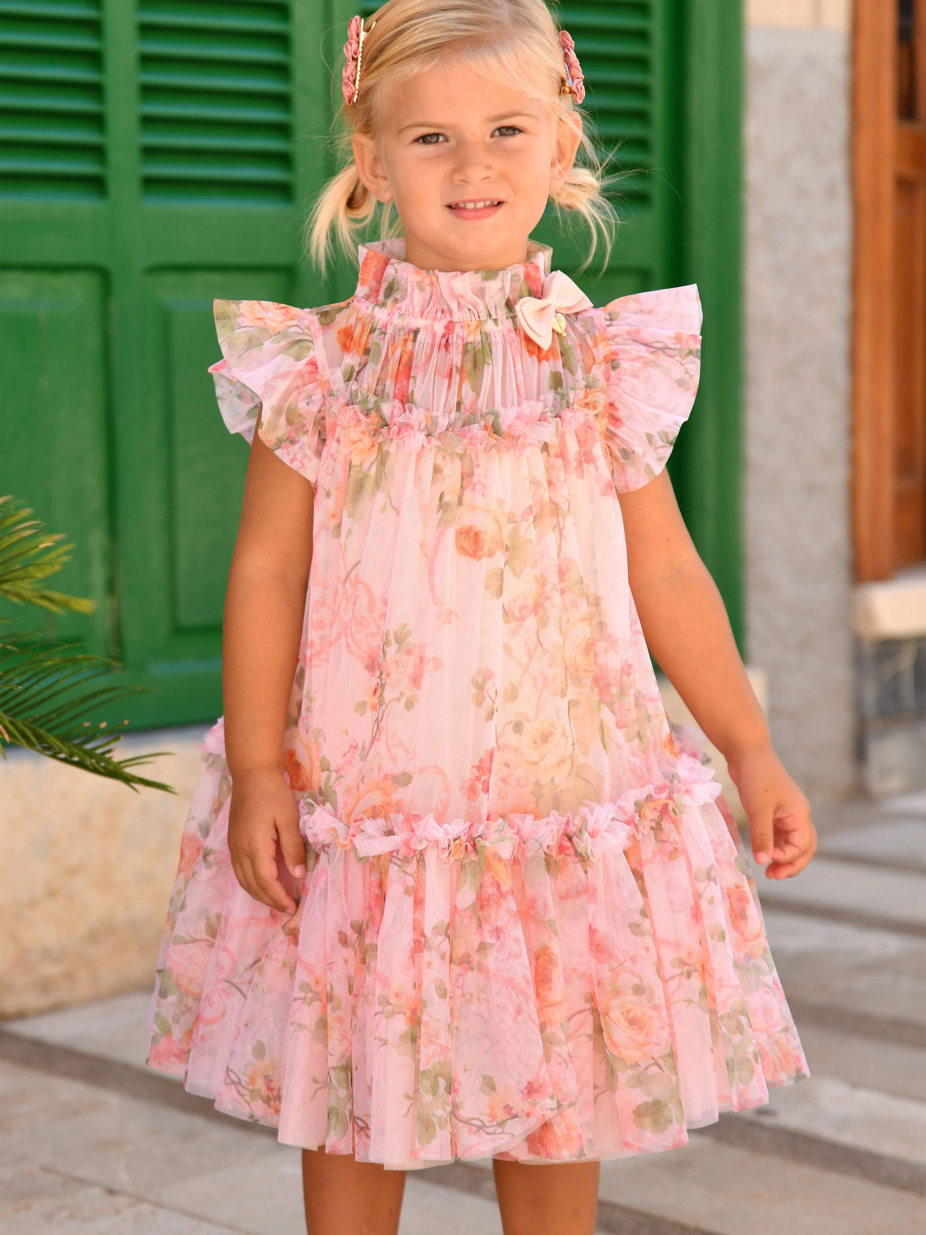 Mädchen Marigold Primrose Kleid in Rosa