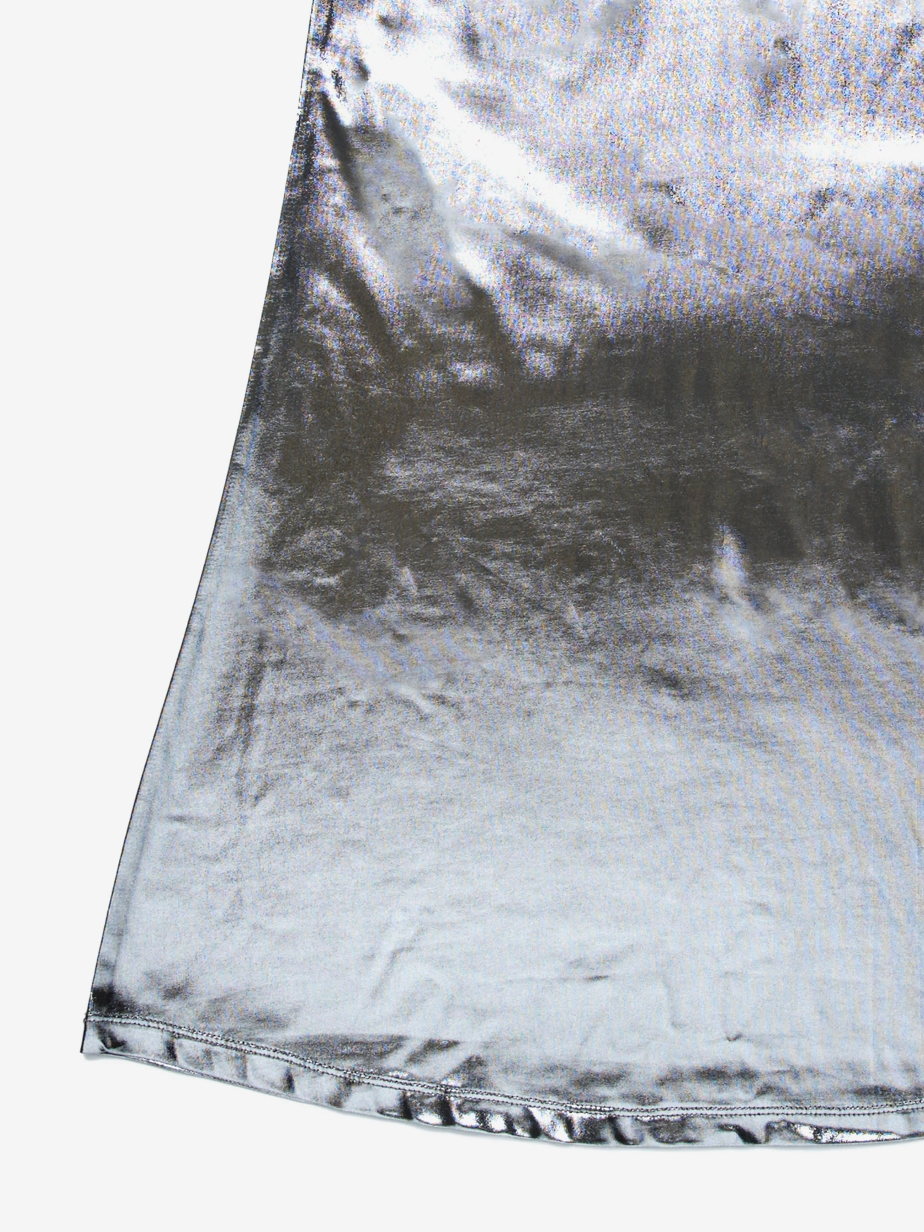 Mädchen Metallisches Trägerloses Kleid in Silber