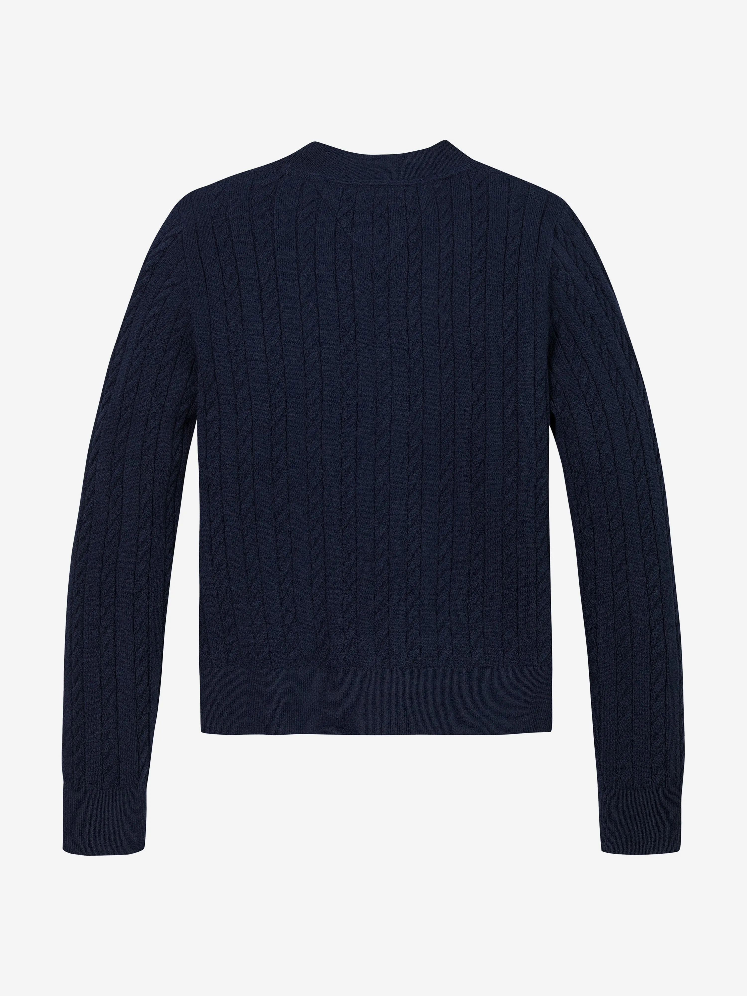Mädchen Mini Strickjacke mit Kabelmuster in Marineblau