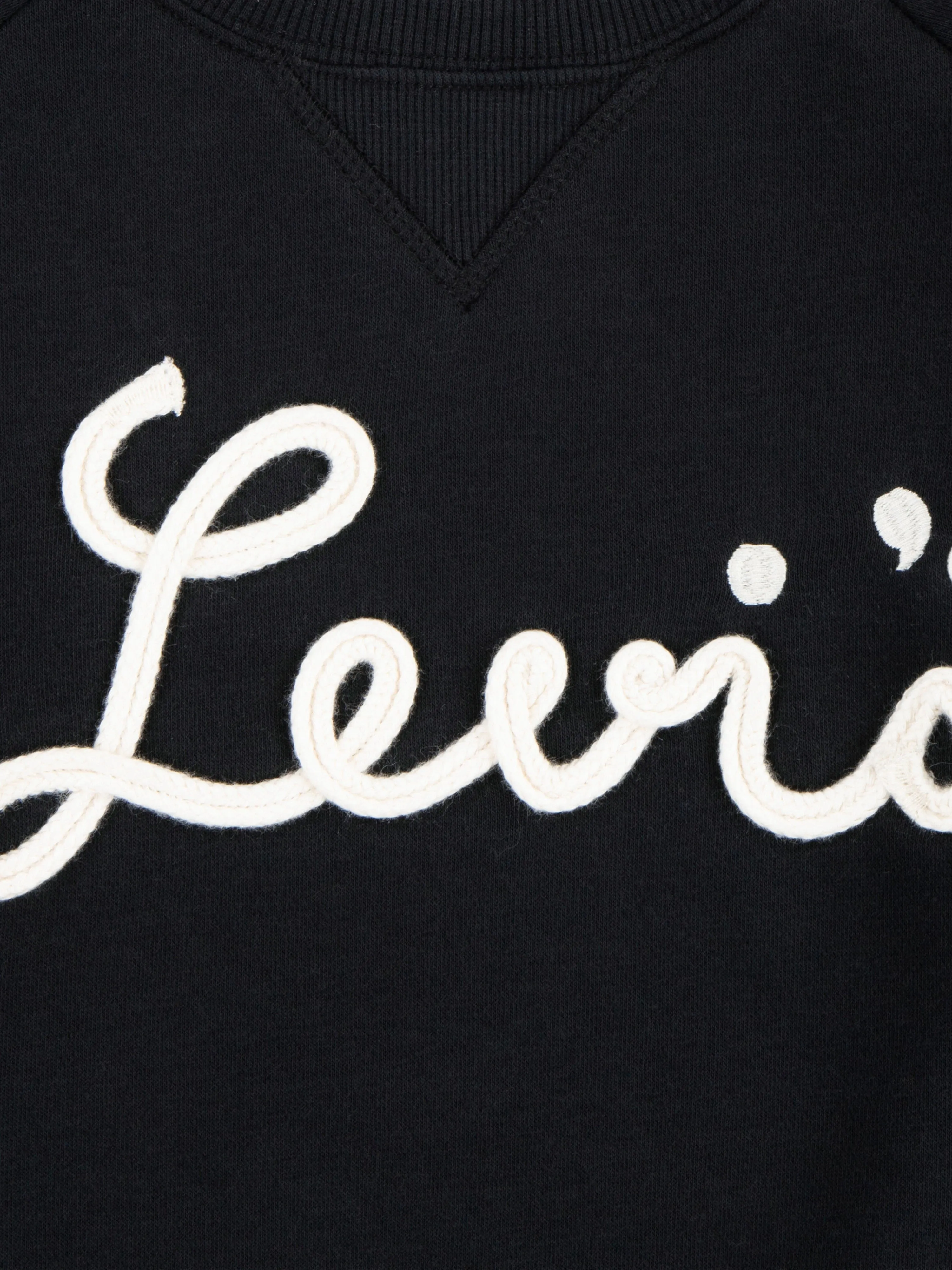 Mädchen Sweatshirt mit gemischten Texturen in Schwarz
