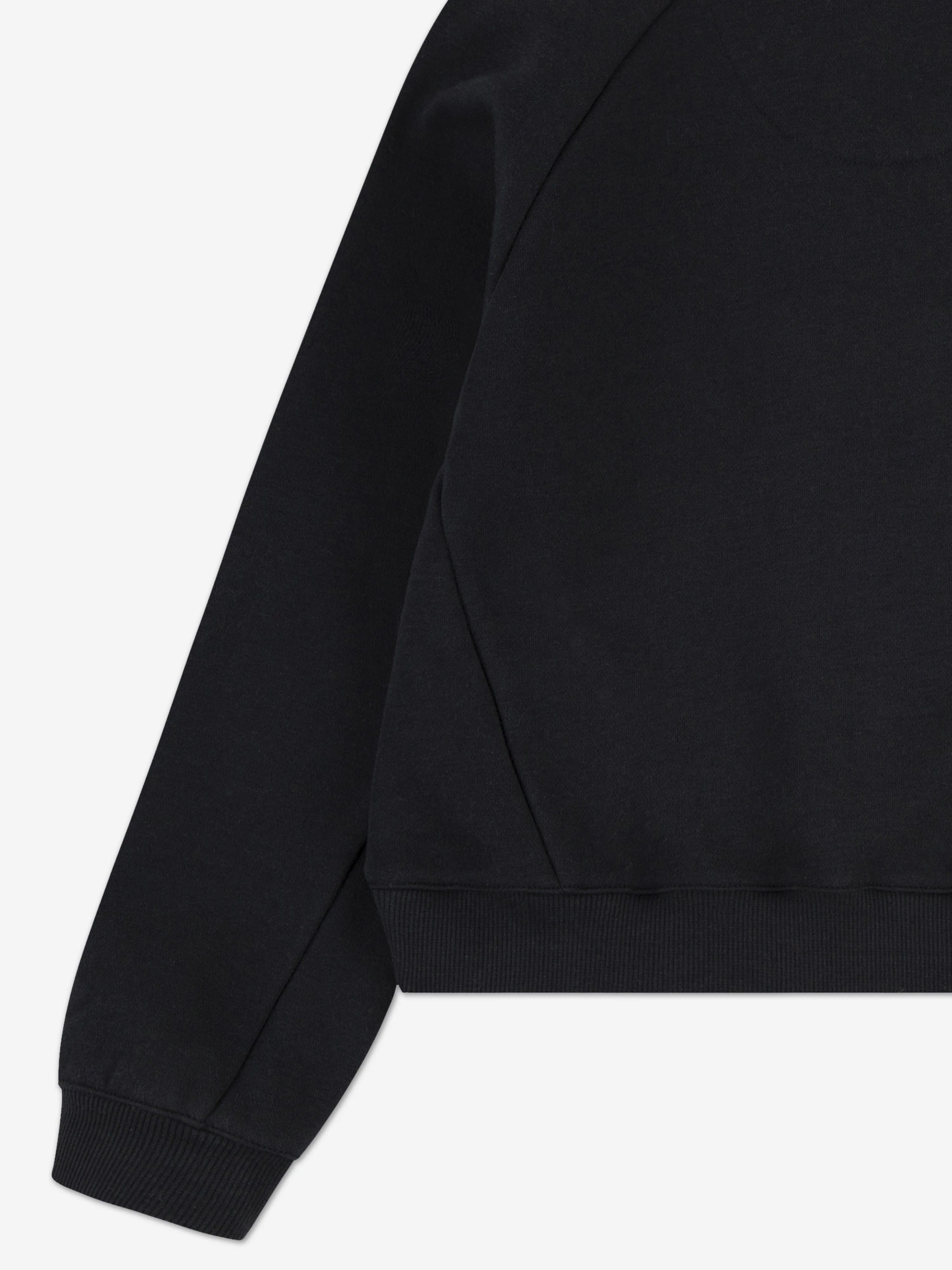 Mädchen Sweatshirt mit gemischten Texturen in Schwarz