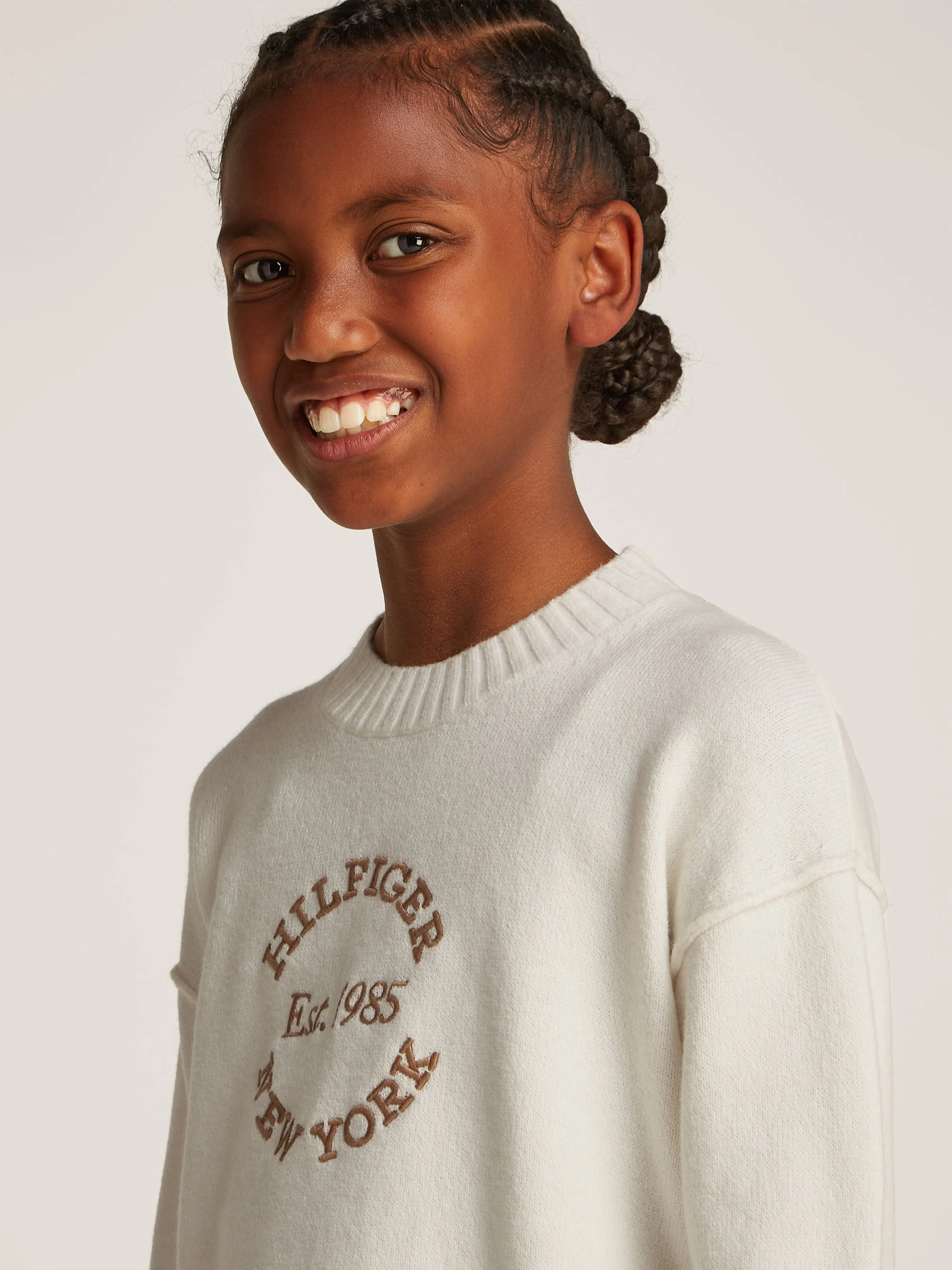 Mädchen New York Jumper in Elfenbein