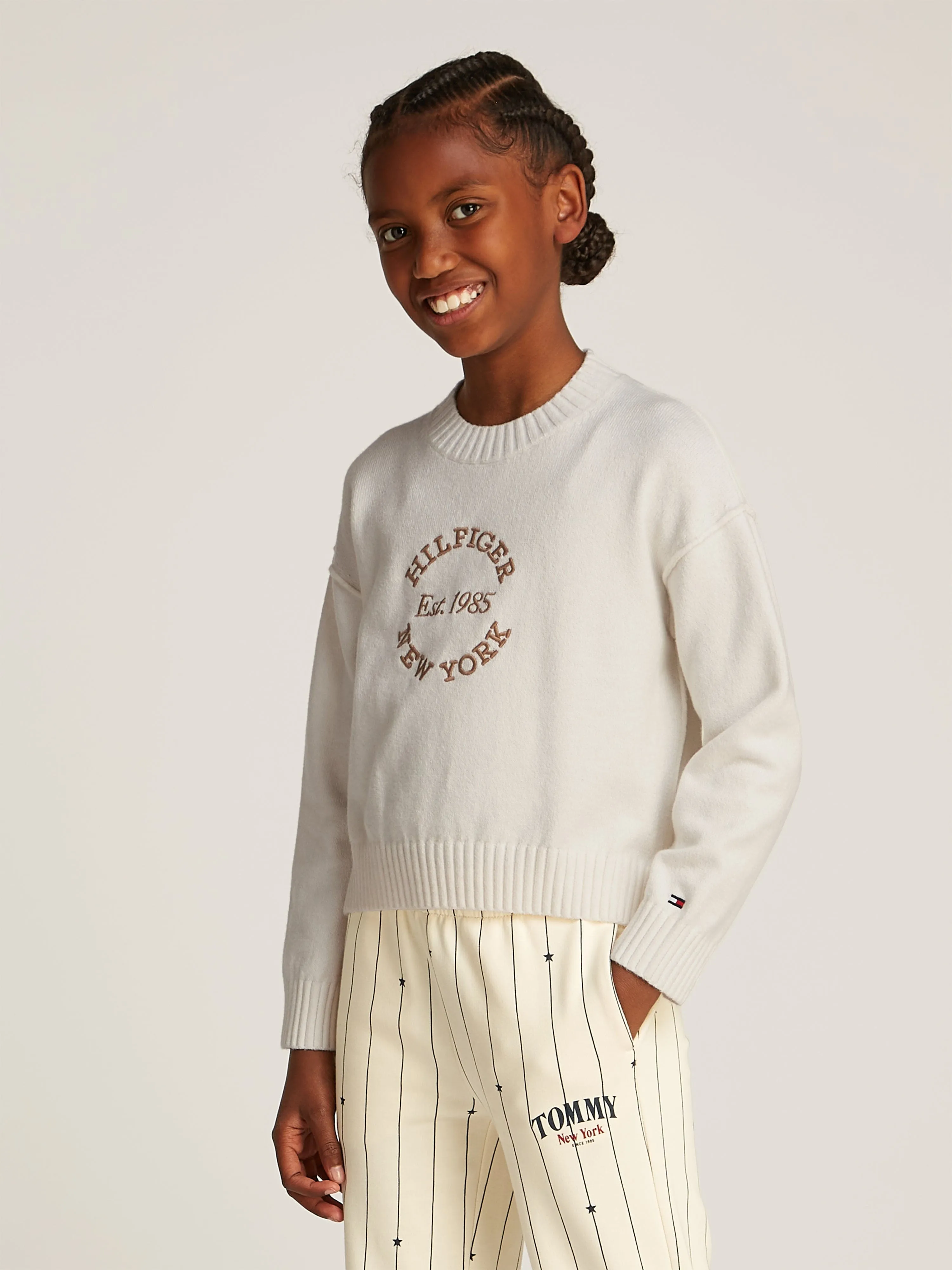 Mädchen New York Jumper in Elfenbein